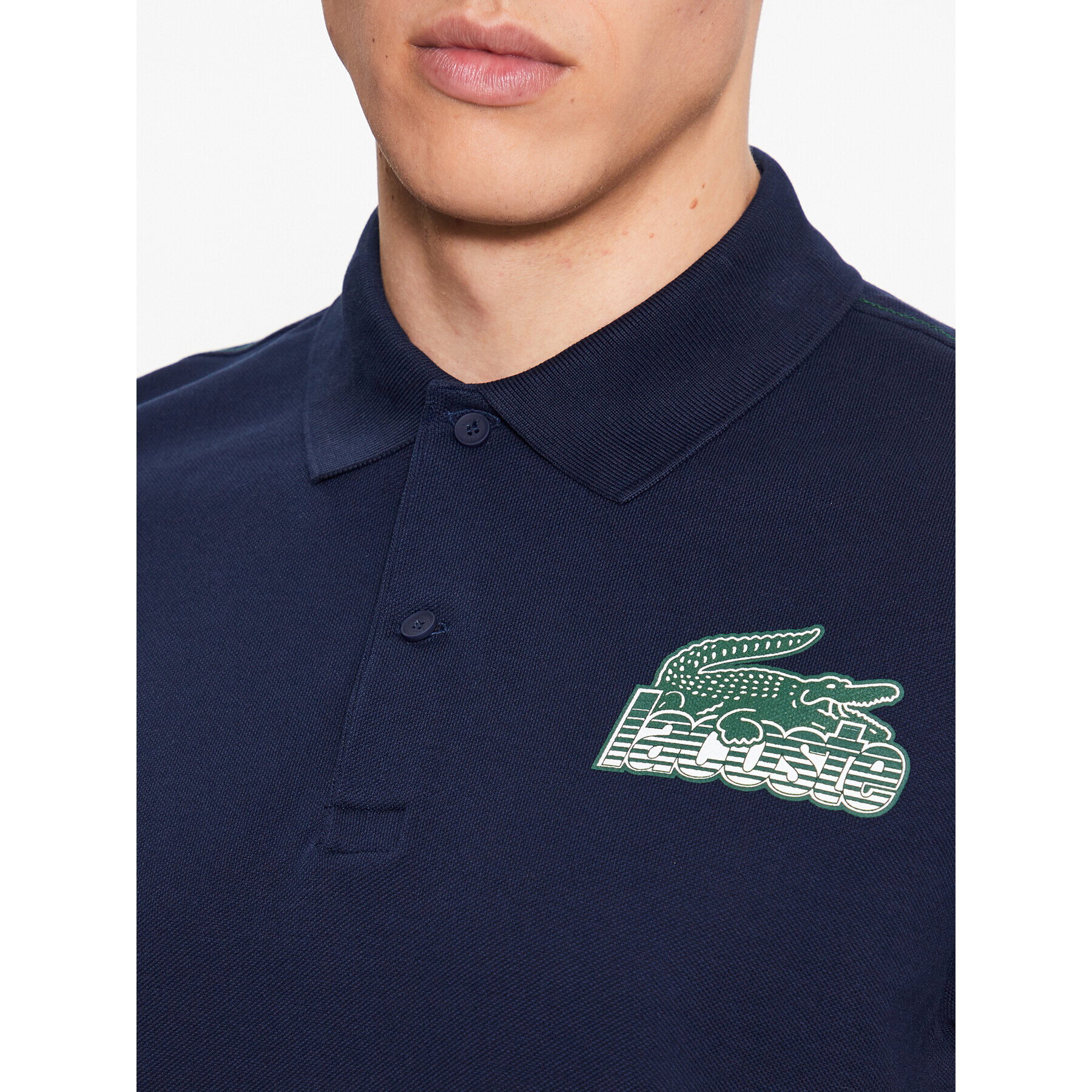 Lacoste Polo majica PH5076 Mornarsko modra Regular Fit - Pepit.si