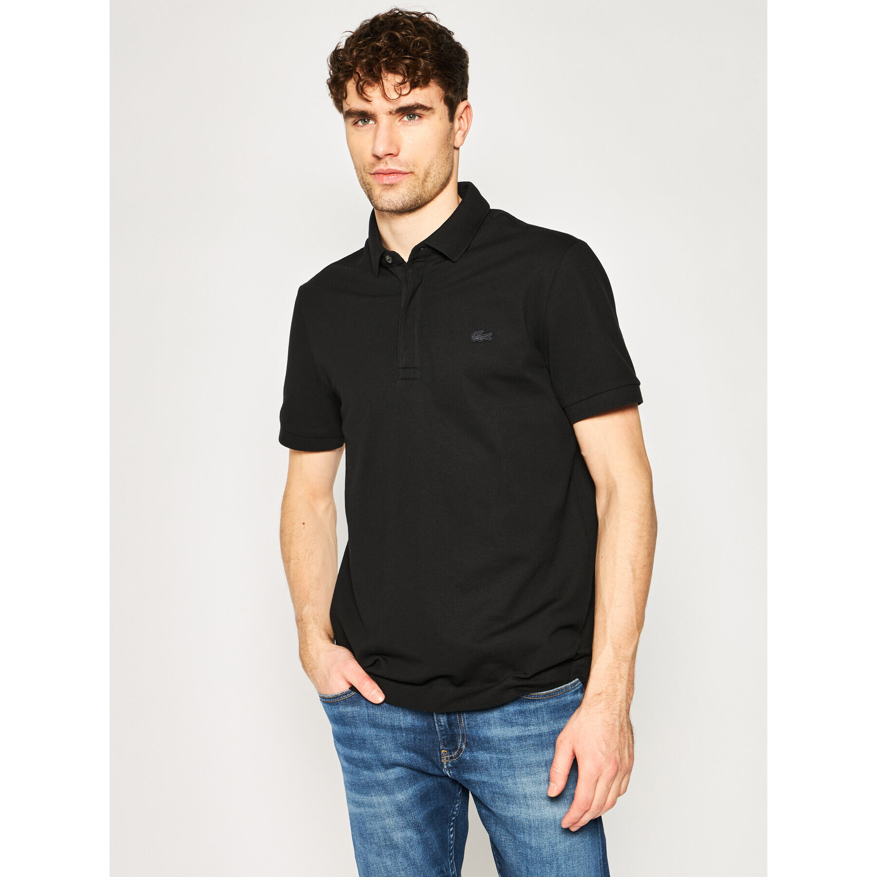 Lacoste Polo majica PH5522 Črna Regular Fit - Pepit.si