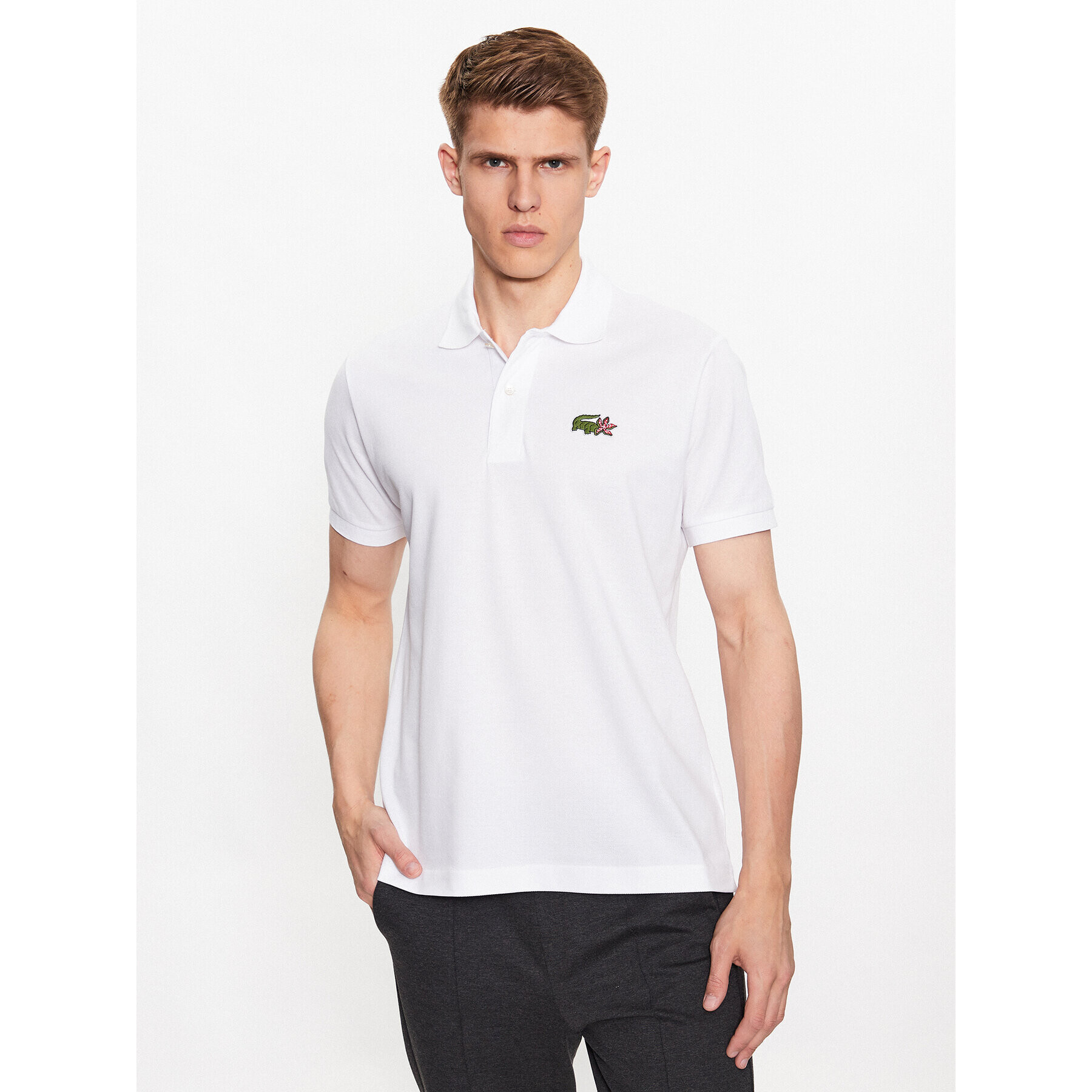 Lacoste Polo majica PH7057 Bela Regular Fit - Pepit.si