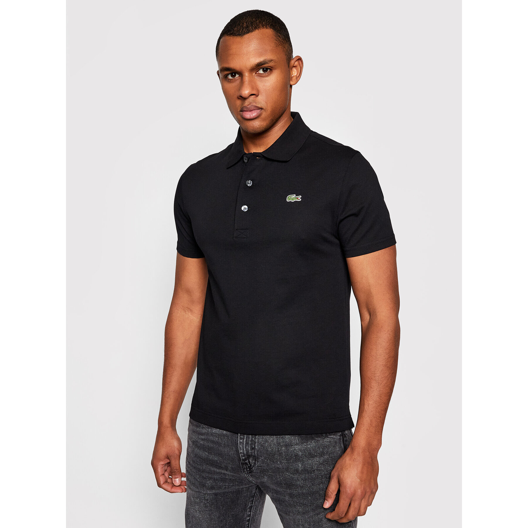 Lacoste Polo majica YH4801 Črna Slim Fit - Pepit.si