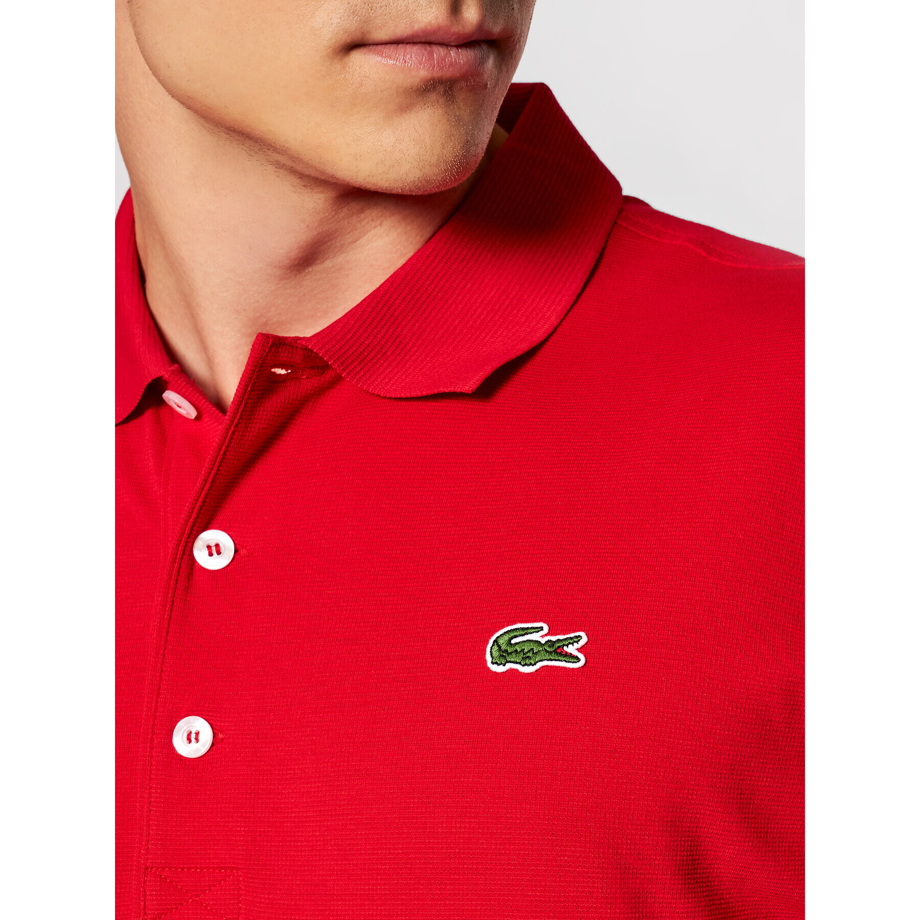 Lacoste Polo majica YH4801 Rdeča Slim Fit - Pepit.si