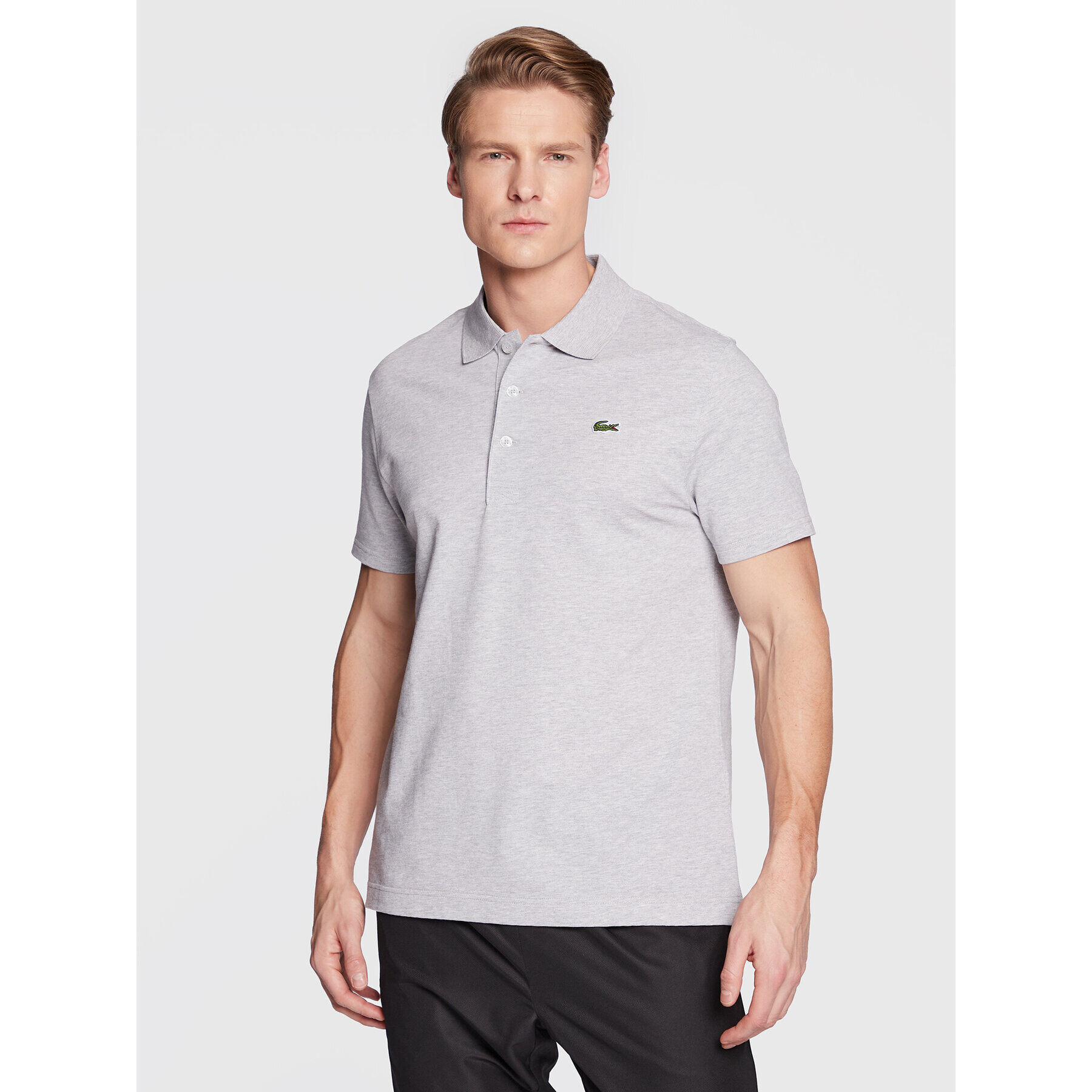 Lacoste Polo majica YH4801 Siva Slim Fit - Pepit.si