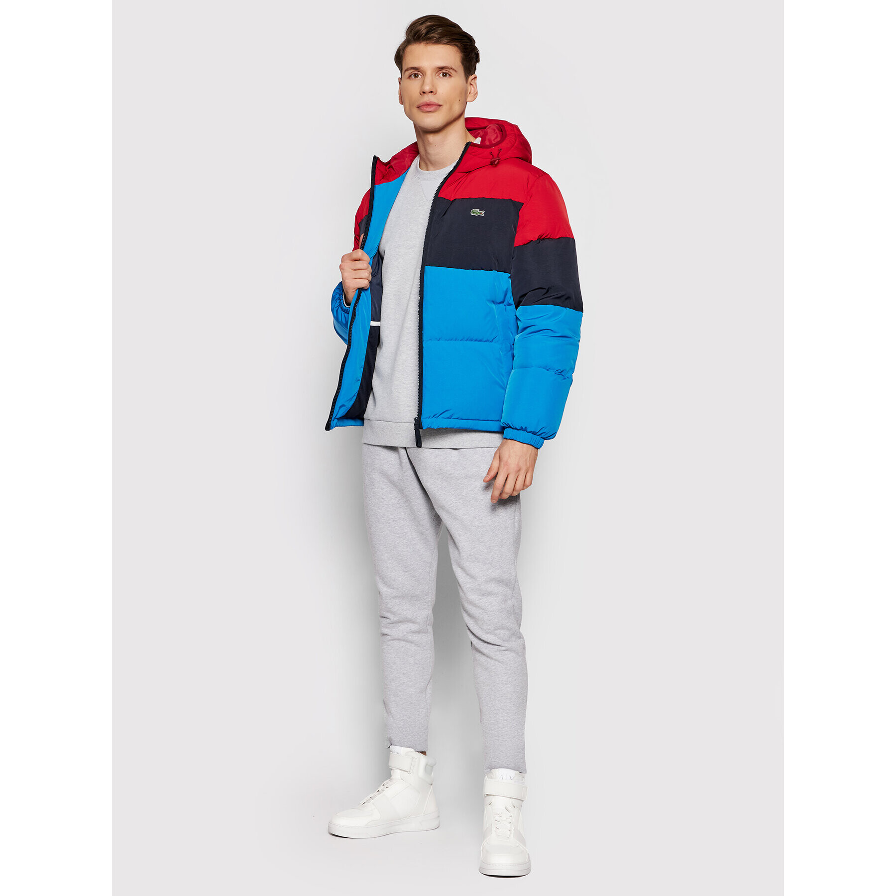 Lacoste Puhovka BH1966 Rdeča Regular Fit - Pepit.si