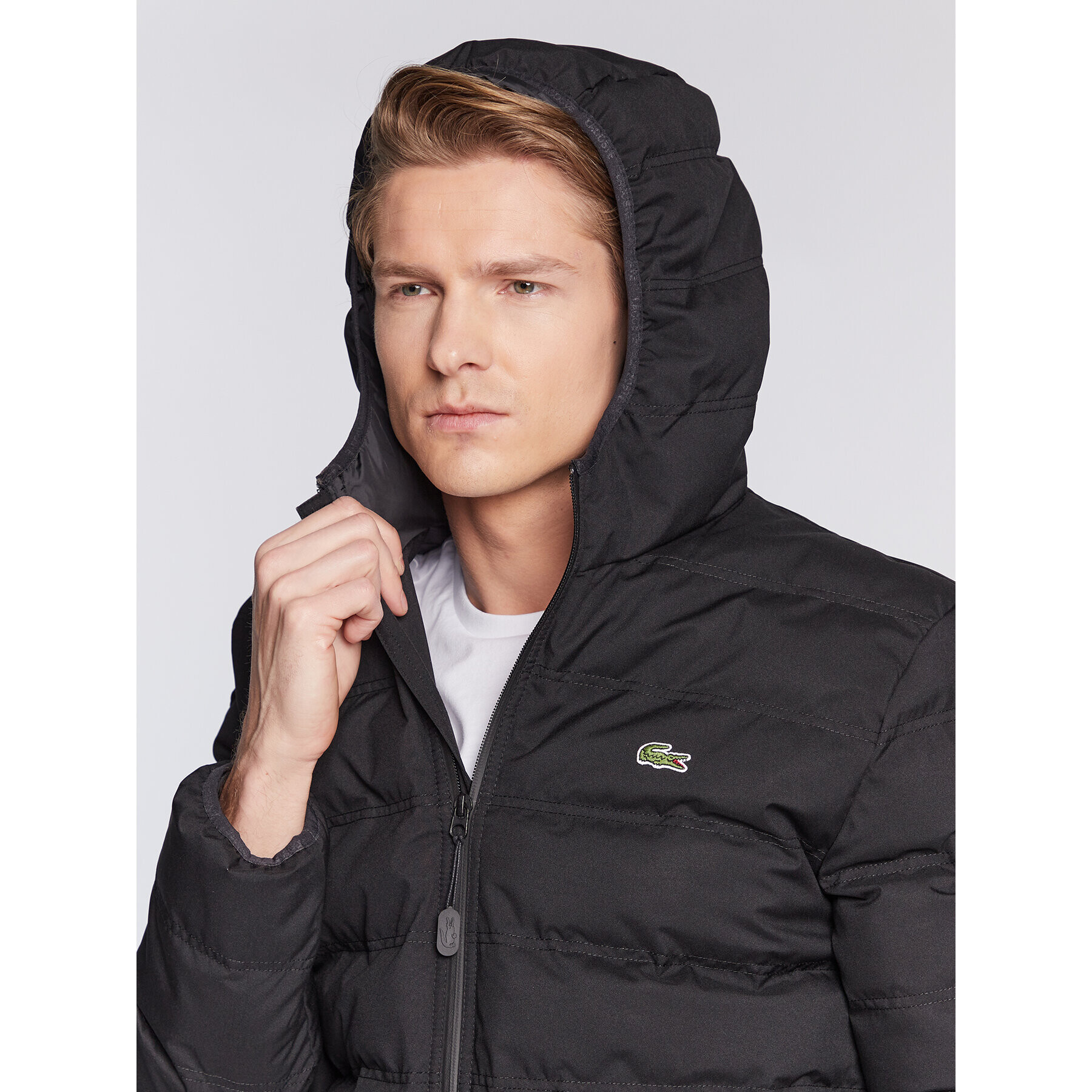 Lacoste Puhovka BH2277 Črna Regular Fit - Pepit.si