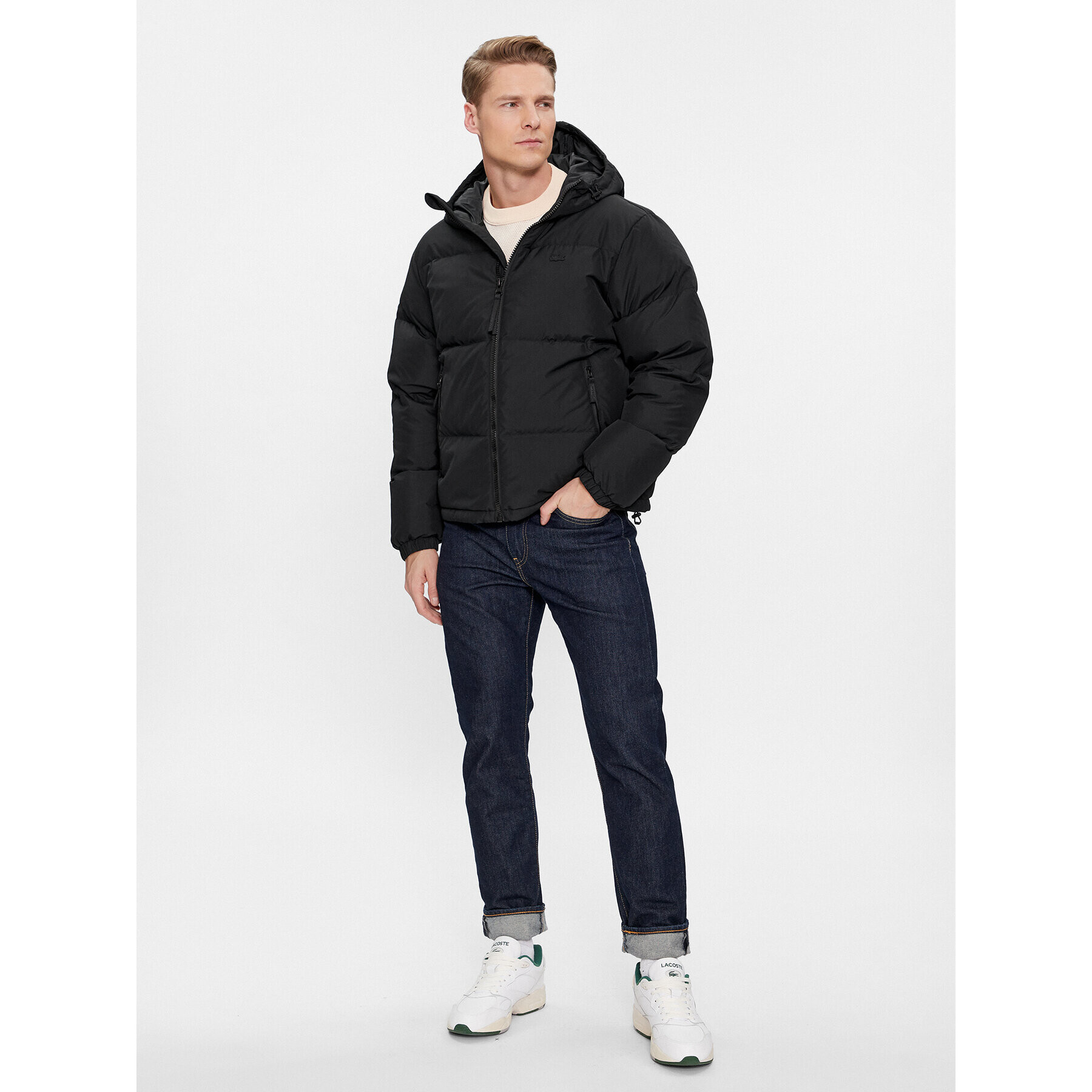 Lacoste Puhovka BH3522 Črna Regular Fit - Pepit.si