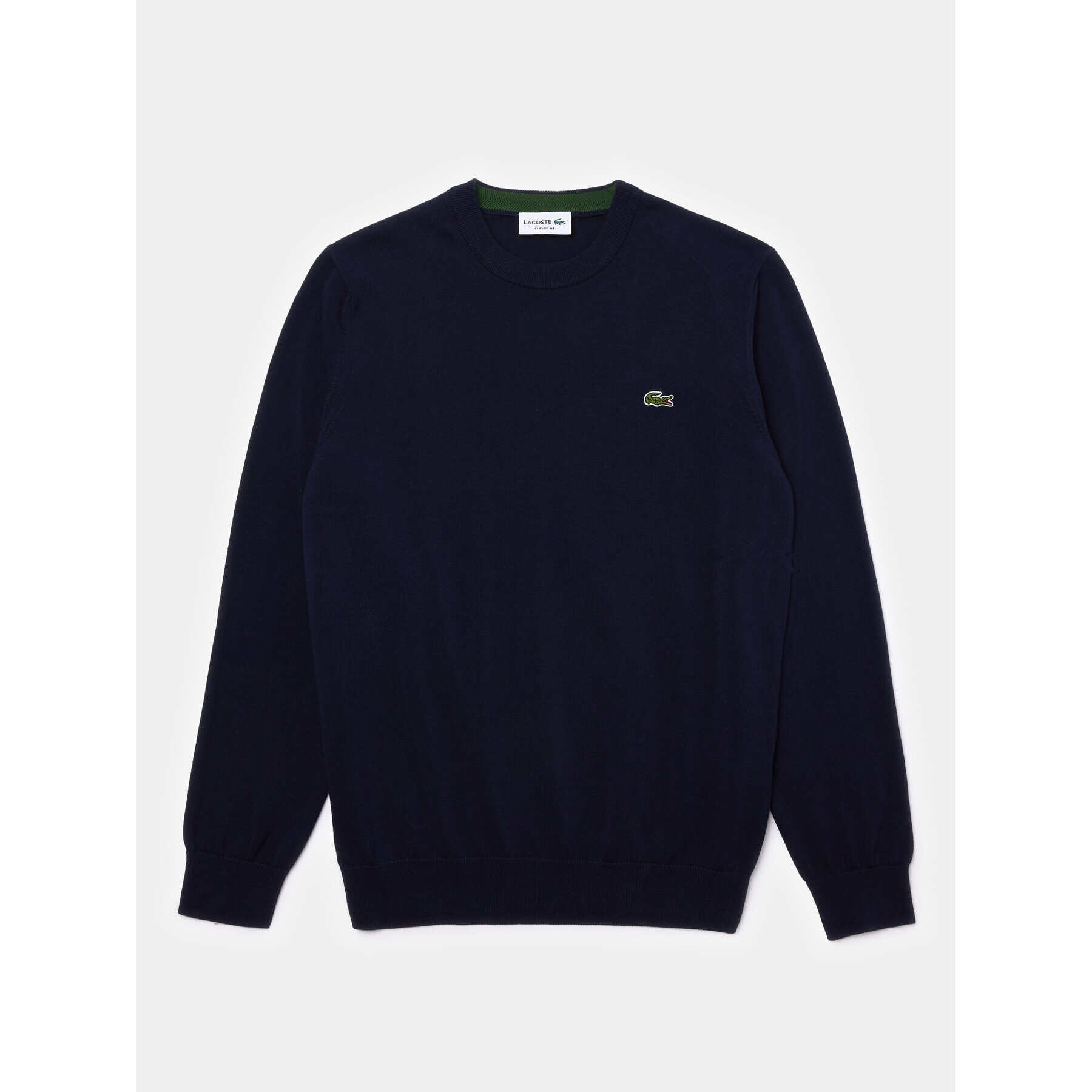 Lacoste Pulover AH1985-166 Mornarsko modra Regular Fit - Pepit.si