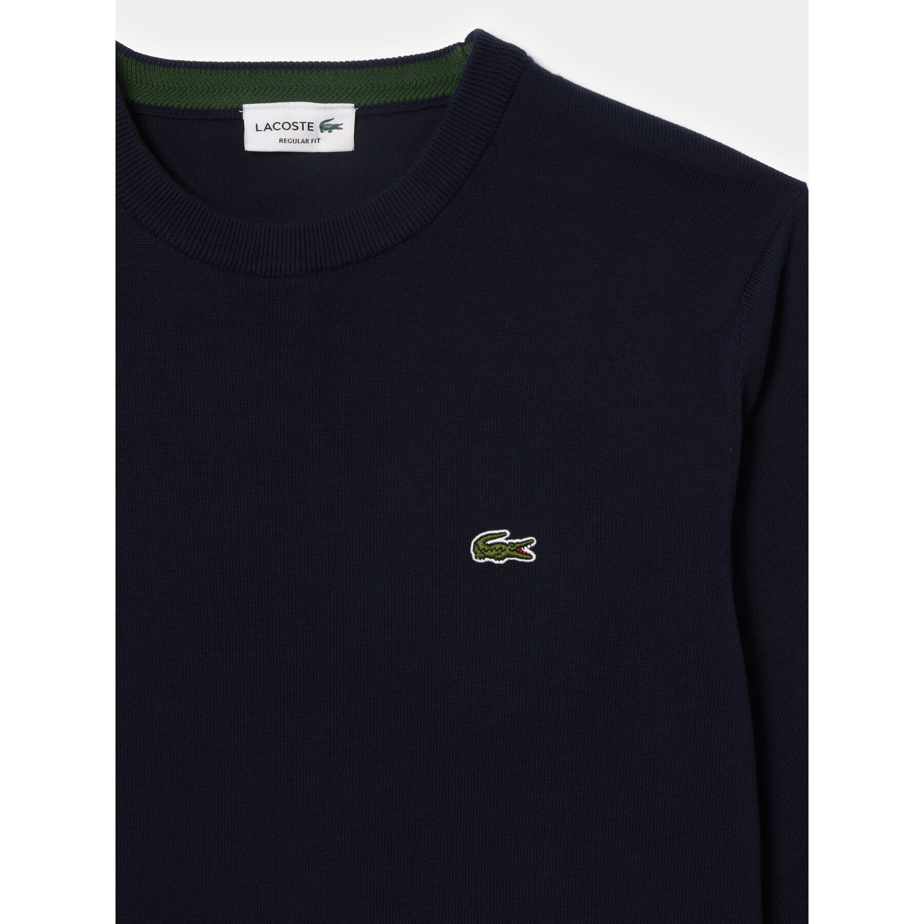 Lacoste Pulover AH1985-166 Mornarsko modra Regular Fit - Pepit.si