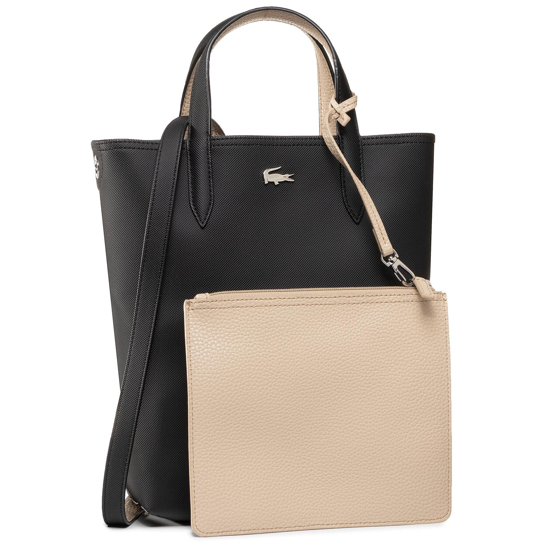 Lacoste Ročna torba Vertical Shopping Bag NF2991AA Črna - Pepit.si