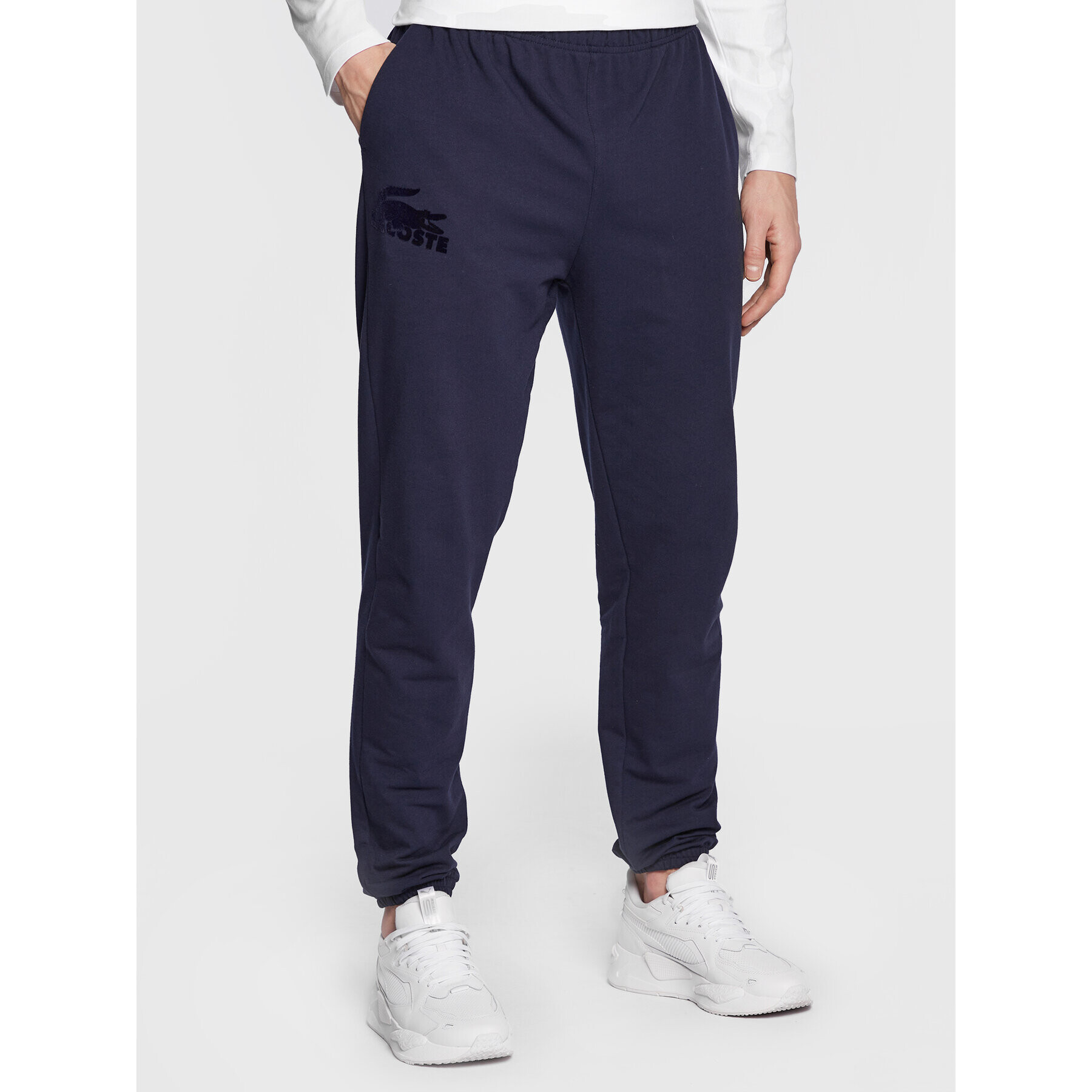 Lacoste Spodnji del trenirke 3H5422 Mornarsko modra Regular Fit - Pepit.si