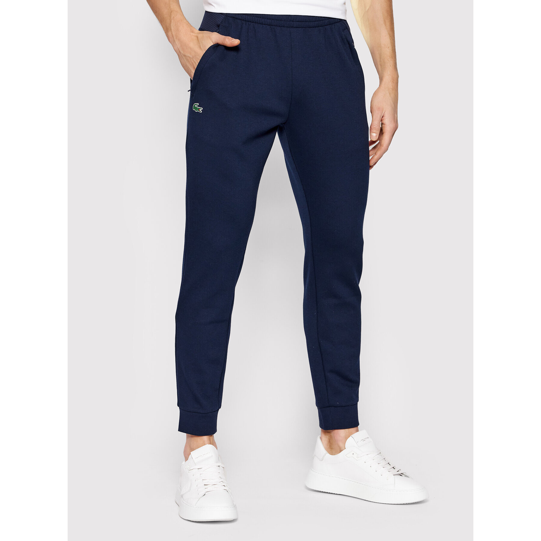 Lacoste Spodnji del trenirke XH9559 Mornarsko modra Regular Fit - Pepit.si