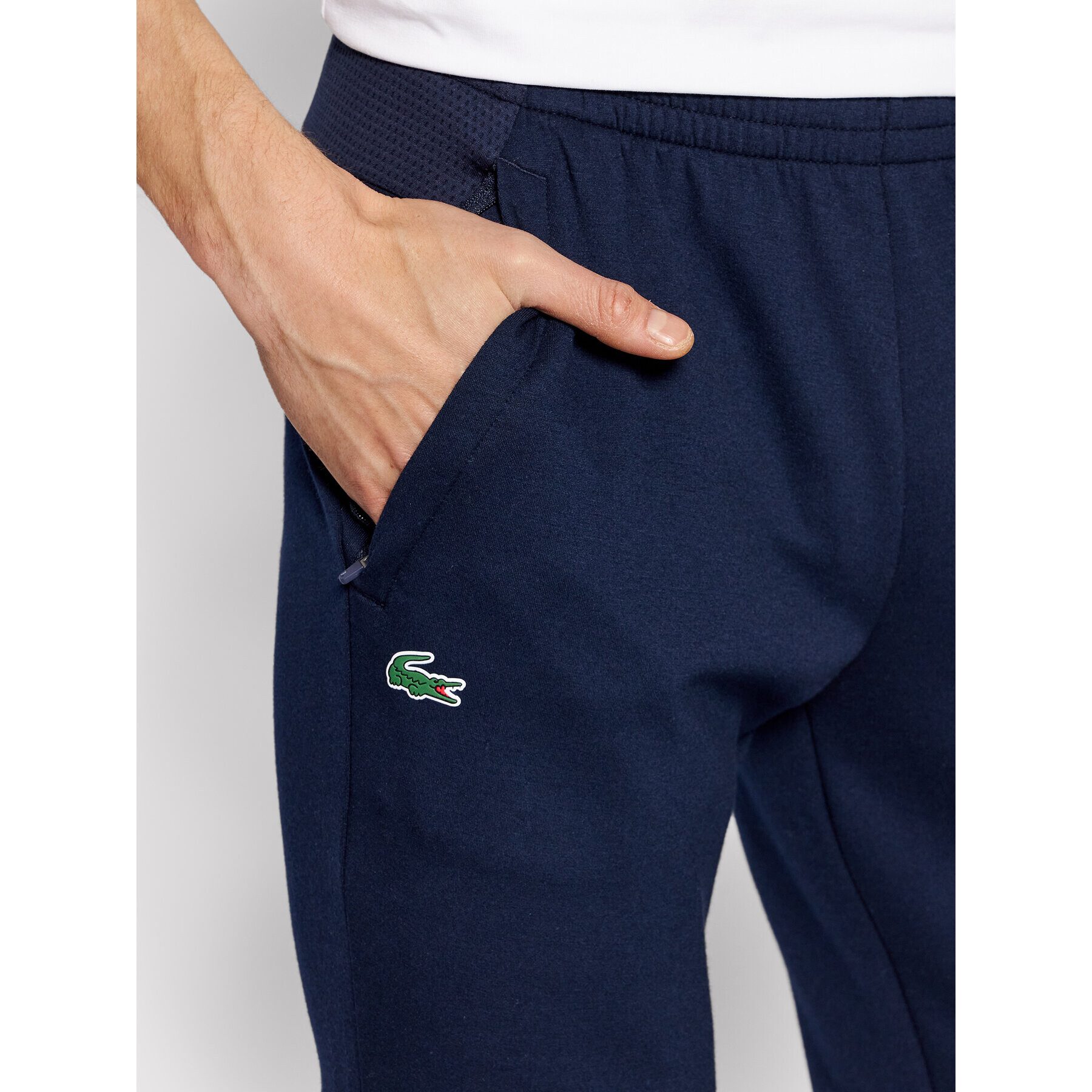 Lacoste Spodnji del trenirke XH9559 Mornarsko modra Regular Fit - Pepit.si