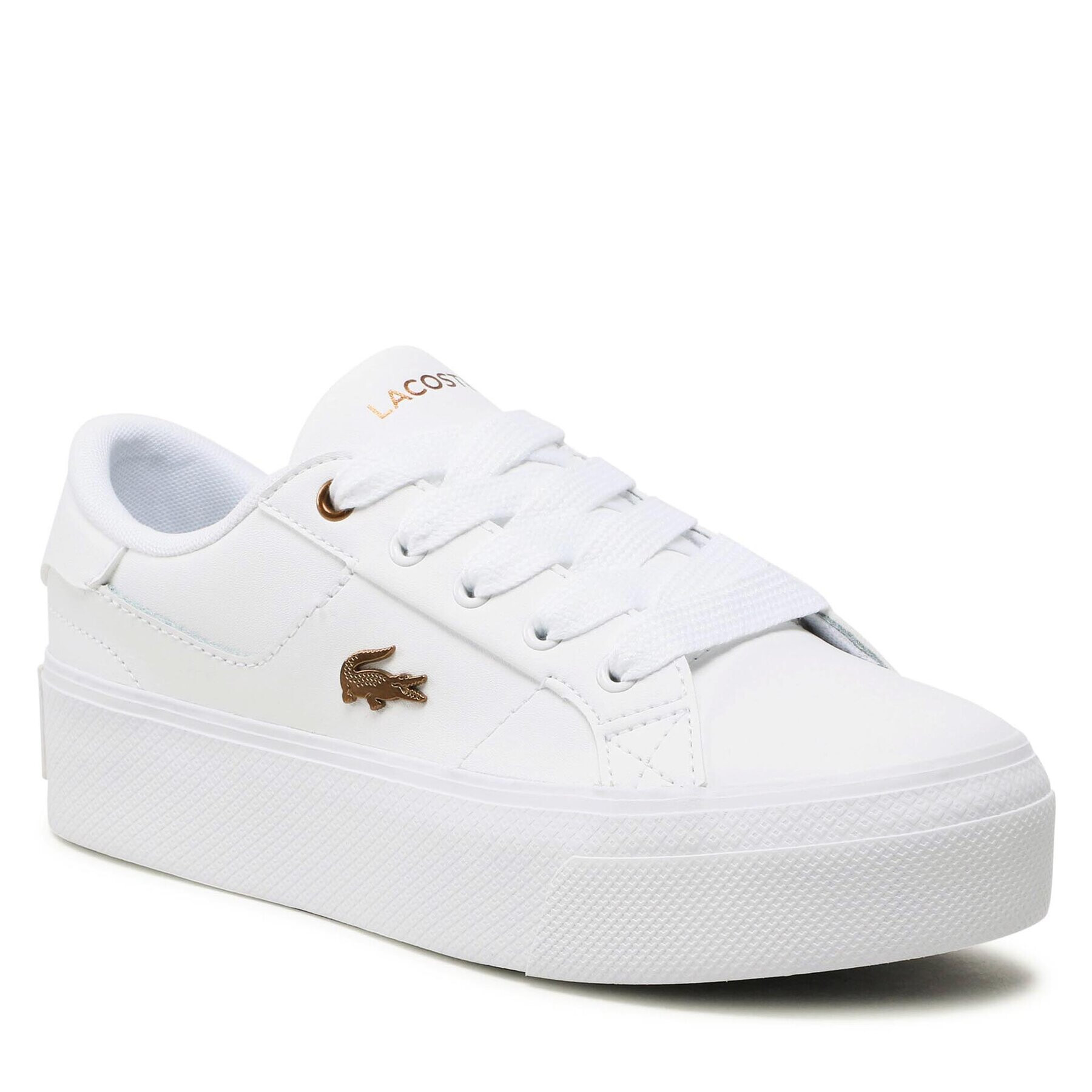 Lacoste Superge Ziane Platform 123 1 Cfa 745CFA001321G Bela - Pepit.si