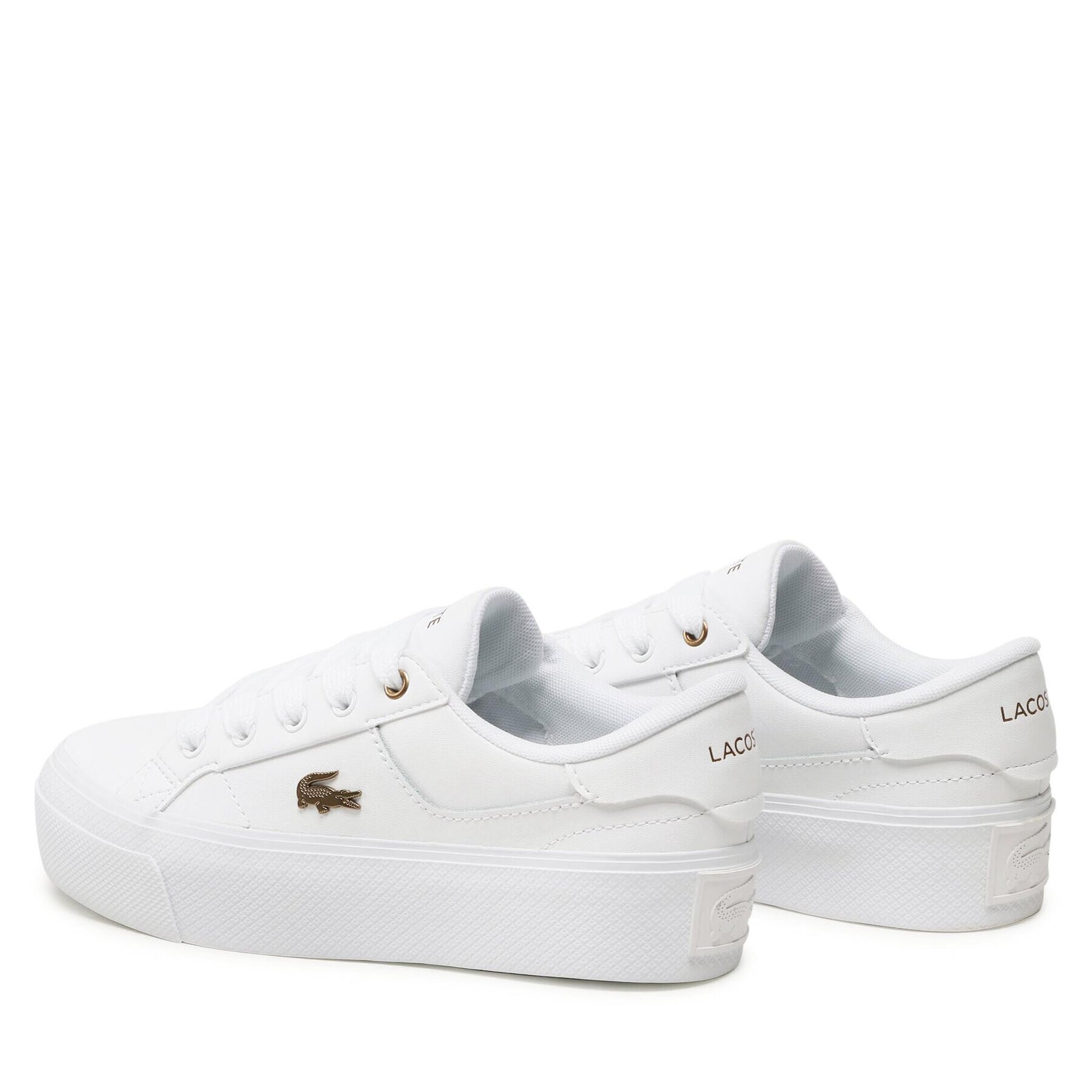 Lacoste Superge Ziane Platform 123 1 Cfa 745CFA001321G Bela - Pepit.si