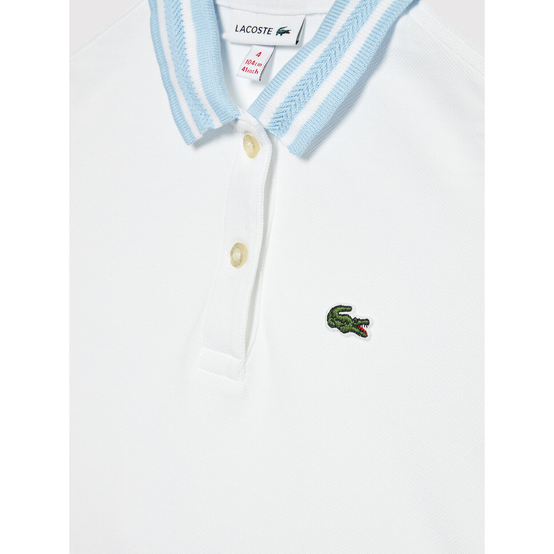 Lacoste Vsakodnevna obleka EJ2150 Bela Regular Fit - Pepit.si