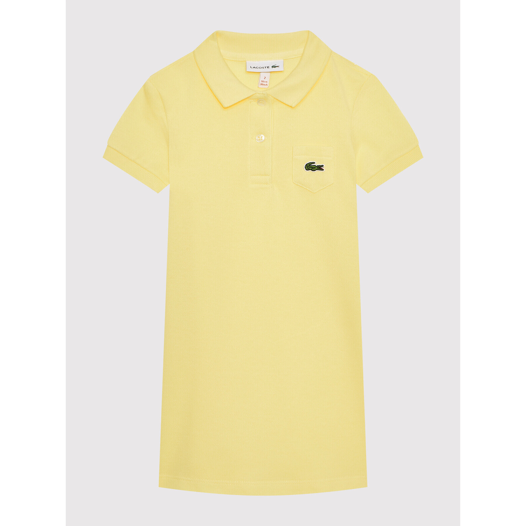 Lacoste Vsakodnevna obleka EJ2816 Rumena Regular Fit - Pepit.si