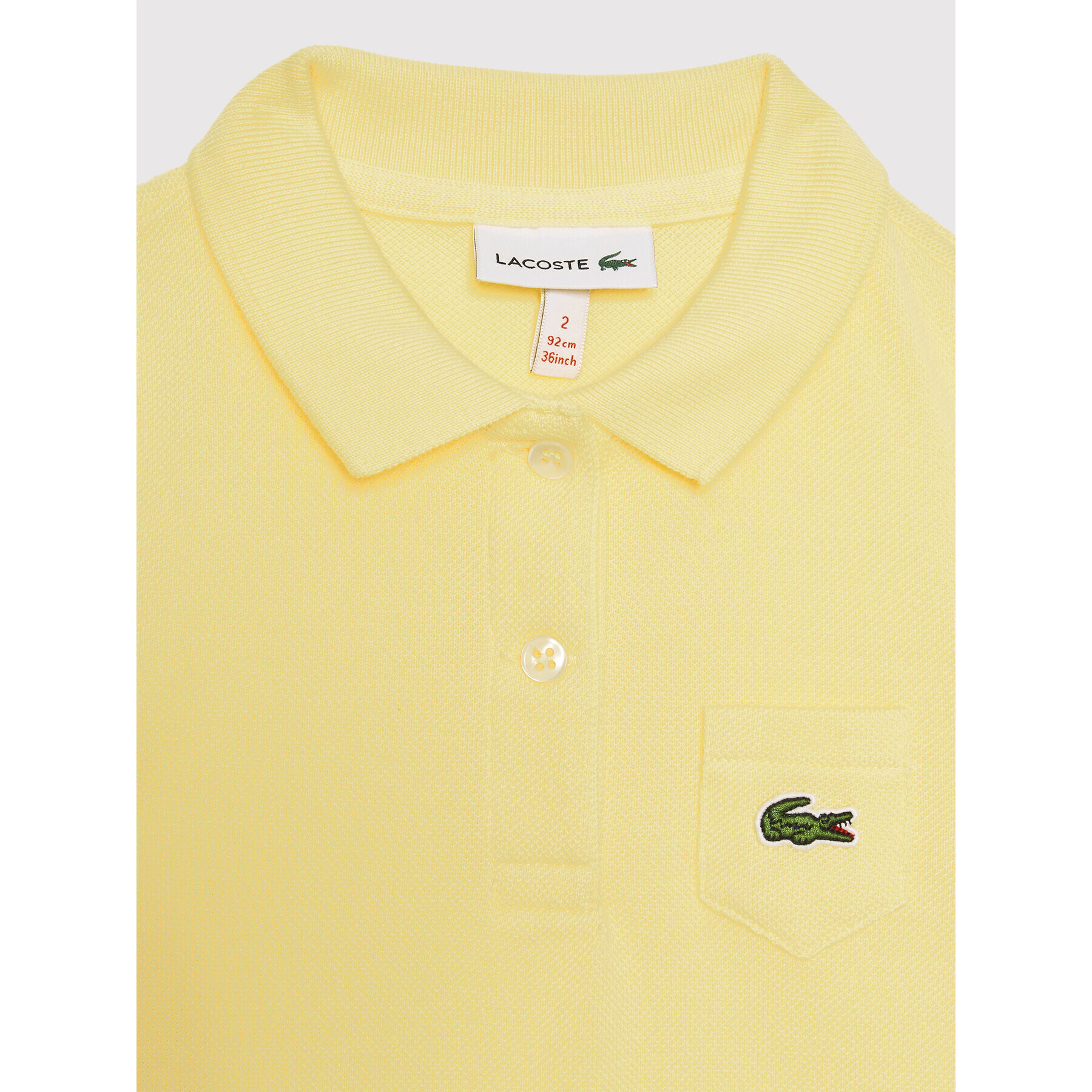 Lacoste Vsakodnevna obleka EJ2816 Rumena Regular Fit - Pepit.si