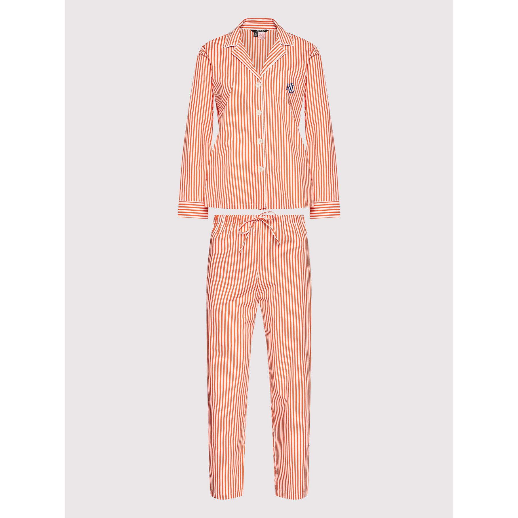 Lauren Ralph Lauren Pižama ILN92152 Oranžna Regular Fit - Pepit.si