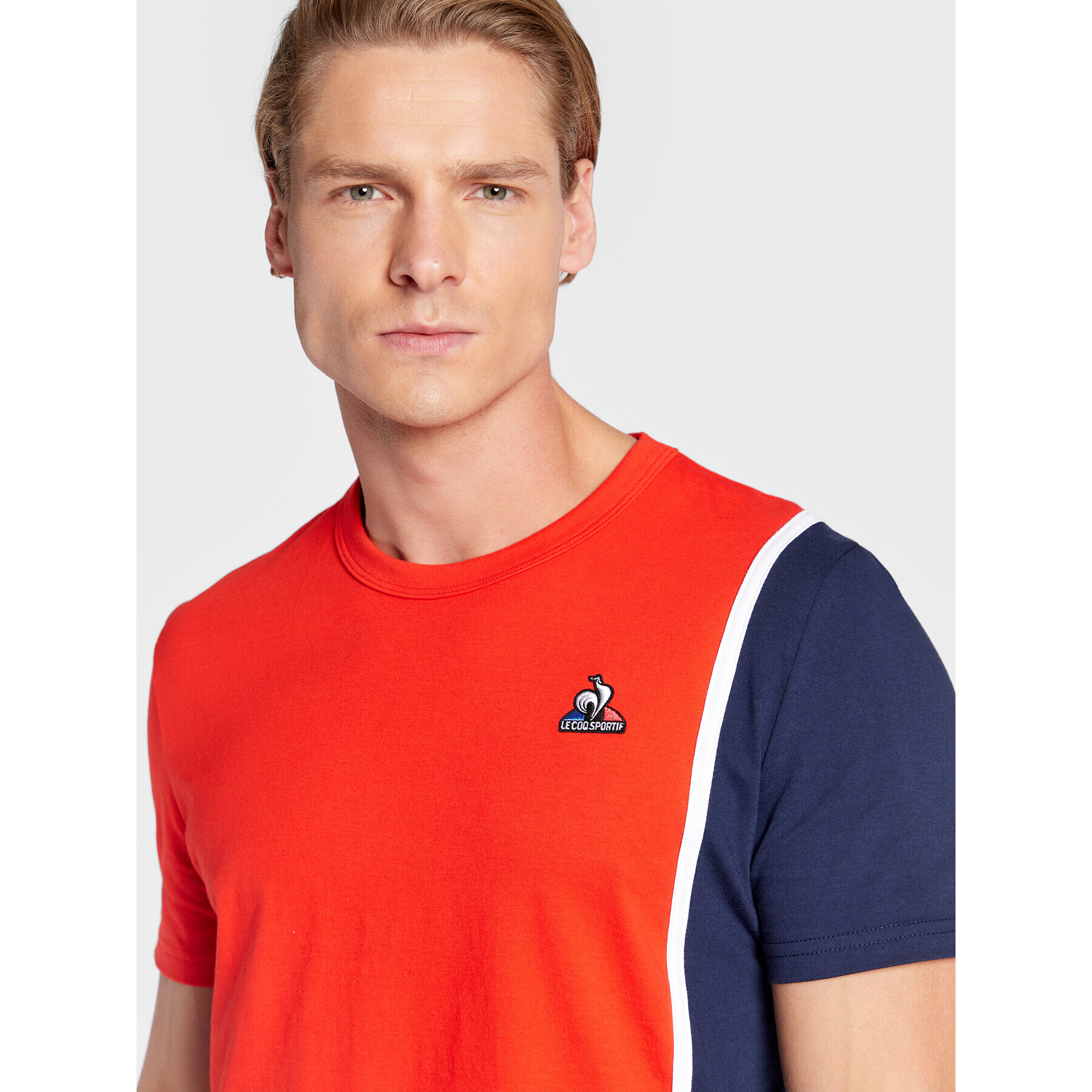 Le Coq Sportif Majica 2220655 Rdeča Regular Fit - Pepit.si