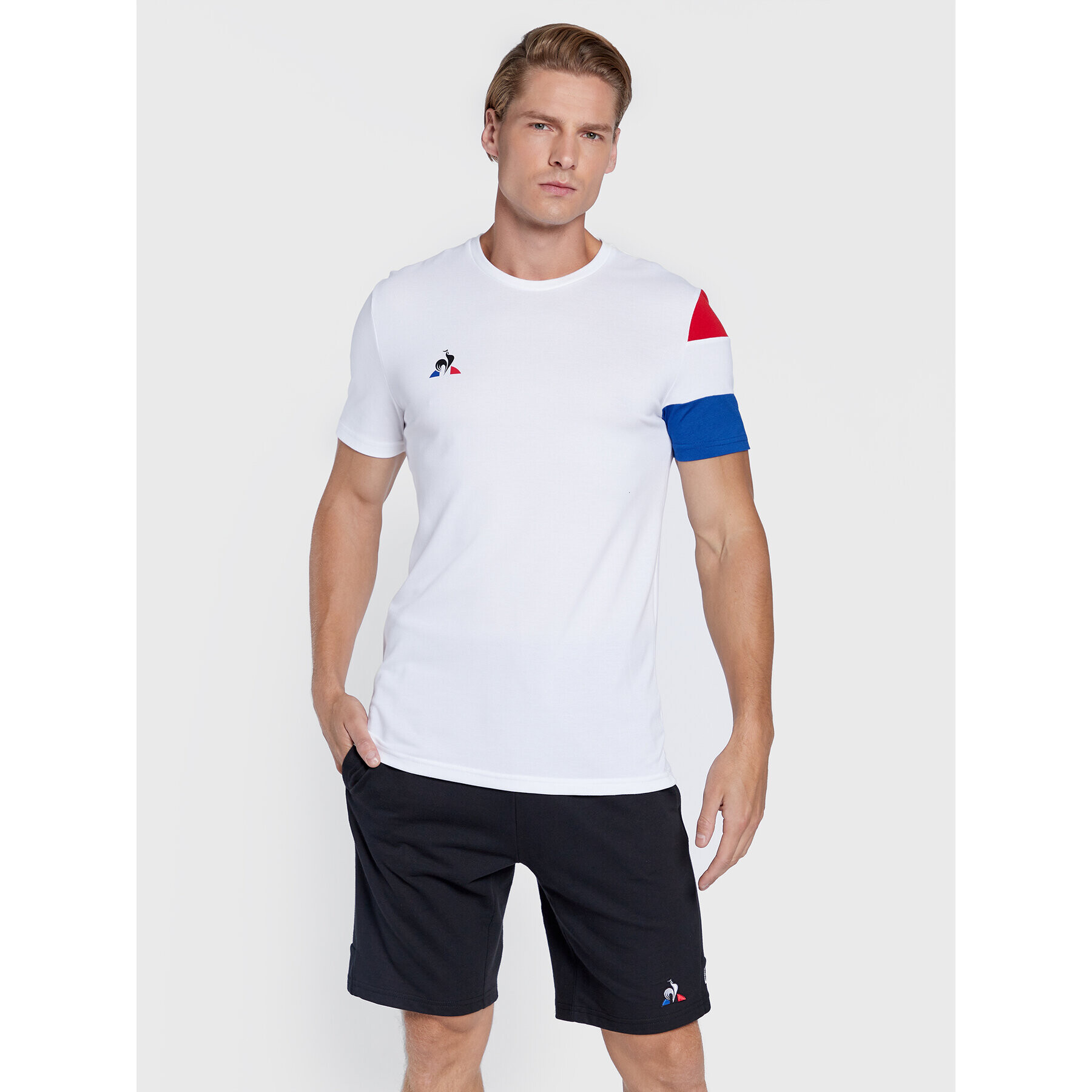 Le Coq Sportif Majica LQ2020638 Bela Regular Fit - Pepit.si