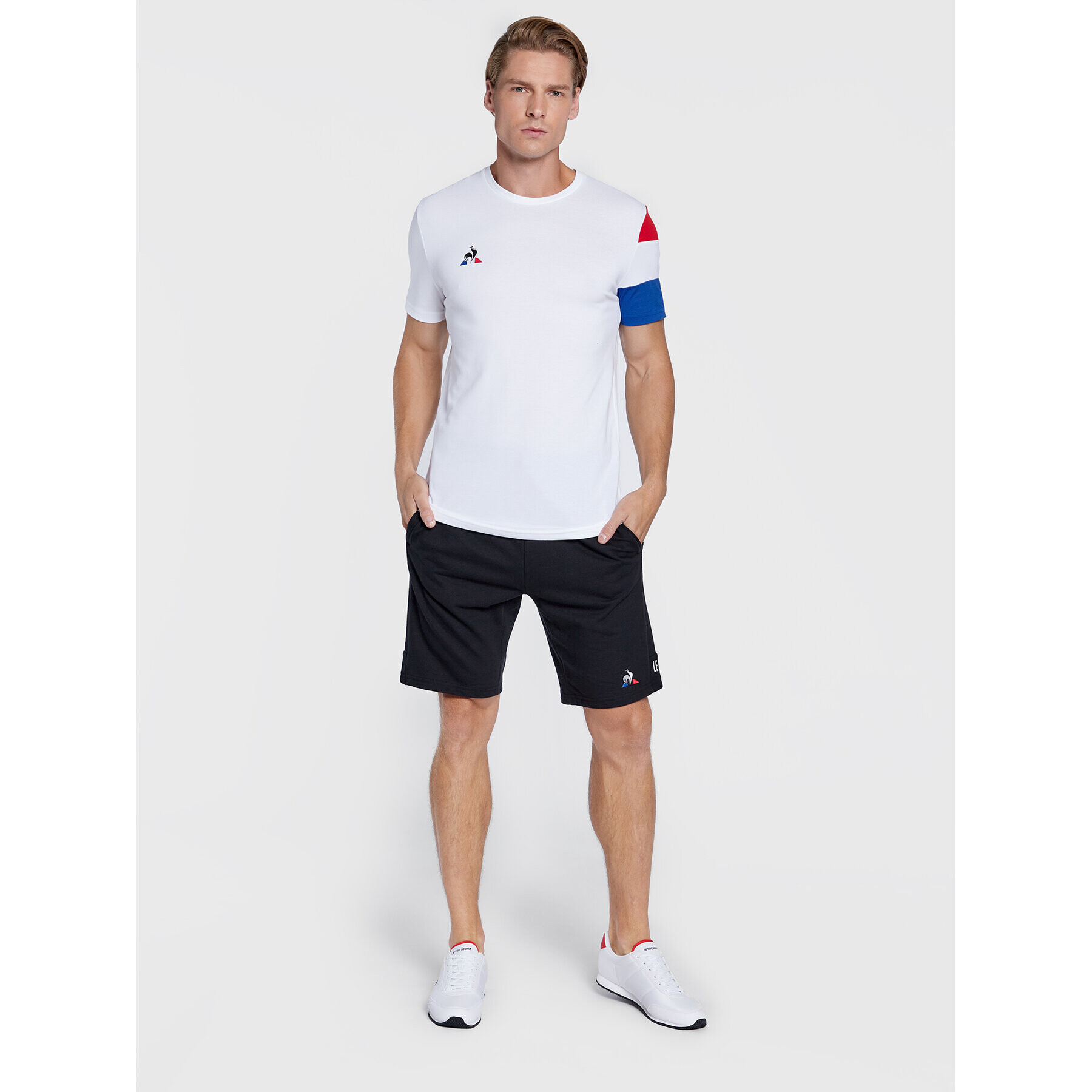 Le Coq Sportif Majica LQ2020638 Bela Regular Fit - Pepit.si