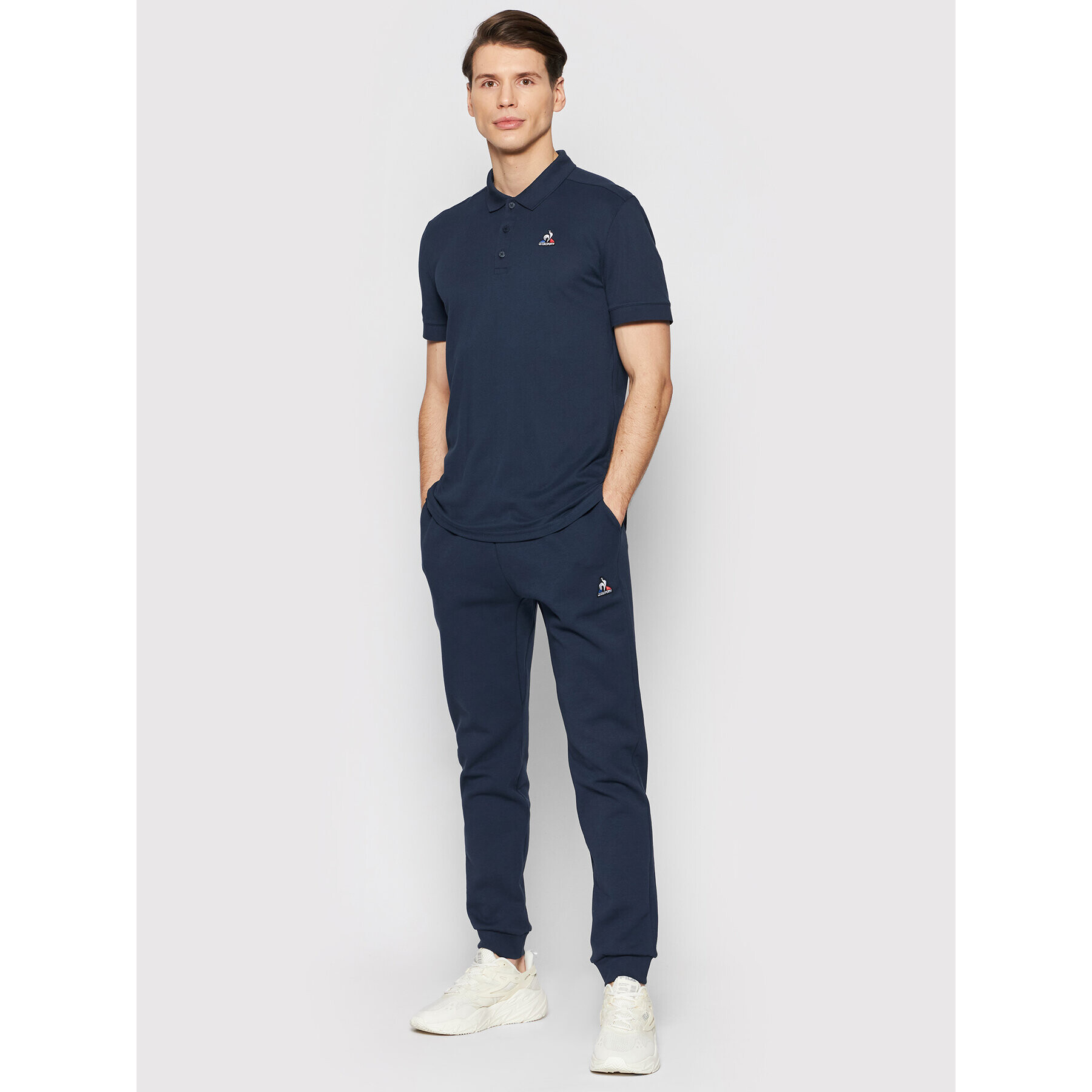 Le Coq Sportif Polo majica 2120705 Mornarsko modra Regular Fit - Pepit.si