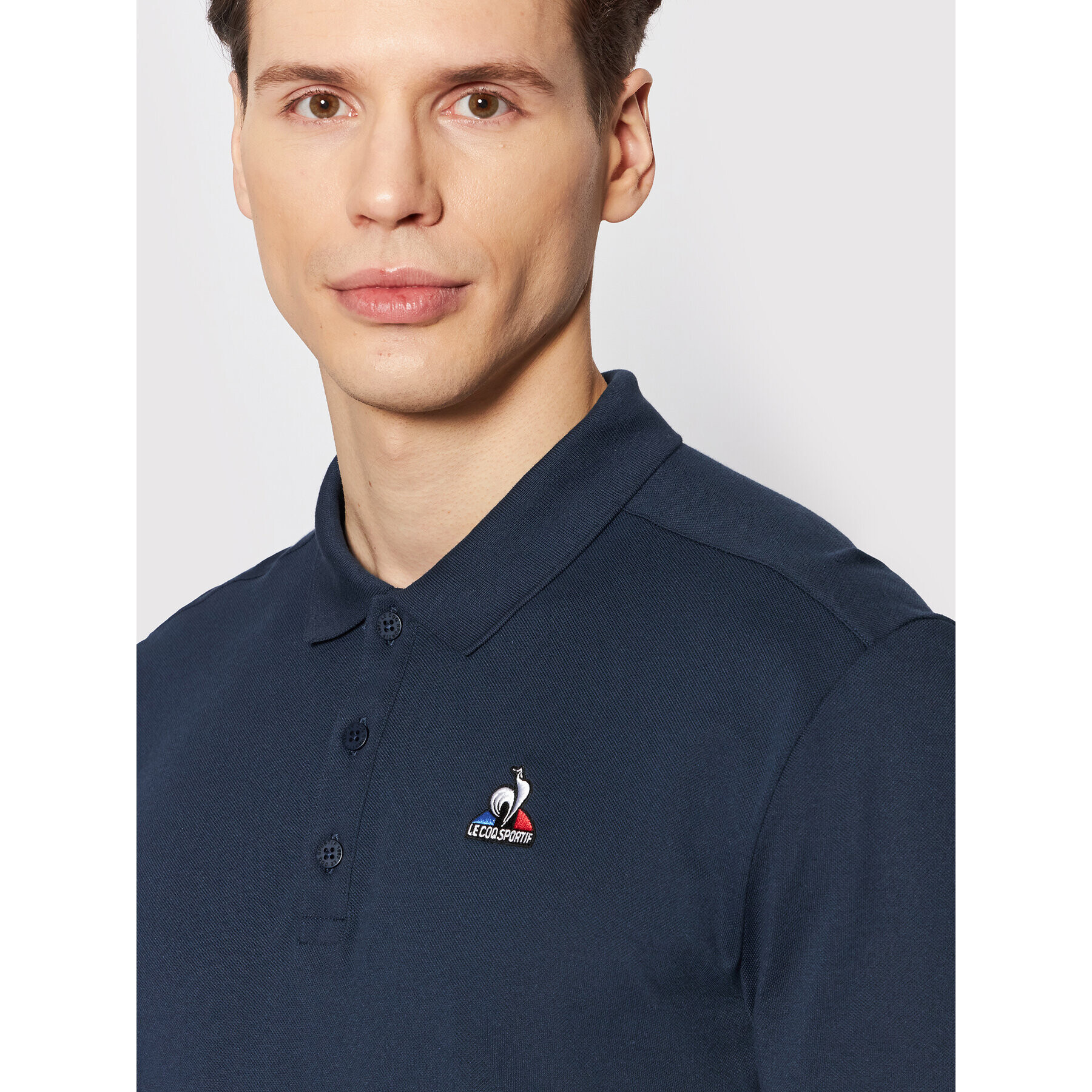 Le Coq Sportif Polo majica 2120705 Mornarsko modra Regular Fit - Pepit.si