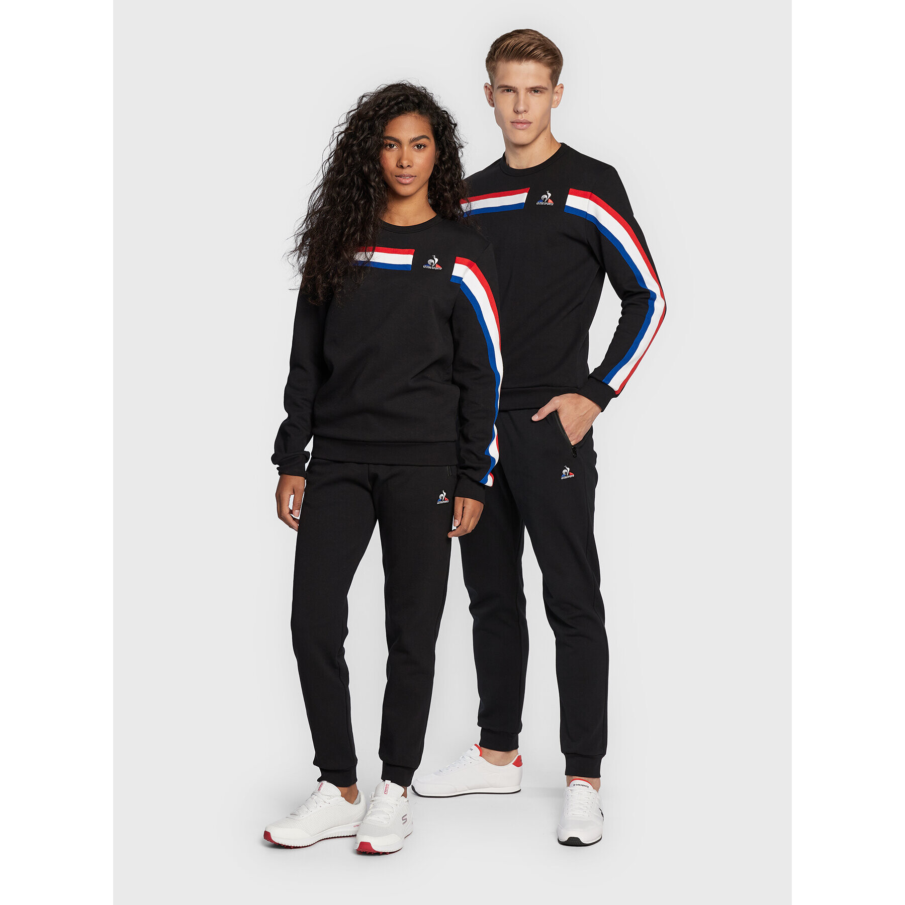 Le Coq Sportif Spodnji del trenirke Unisex 2220309 Črna Regular Fit - Pepit.si