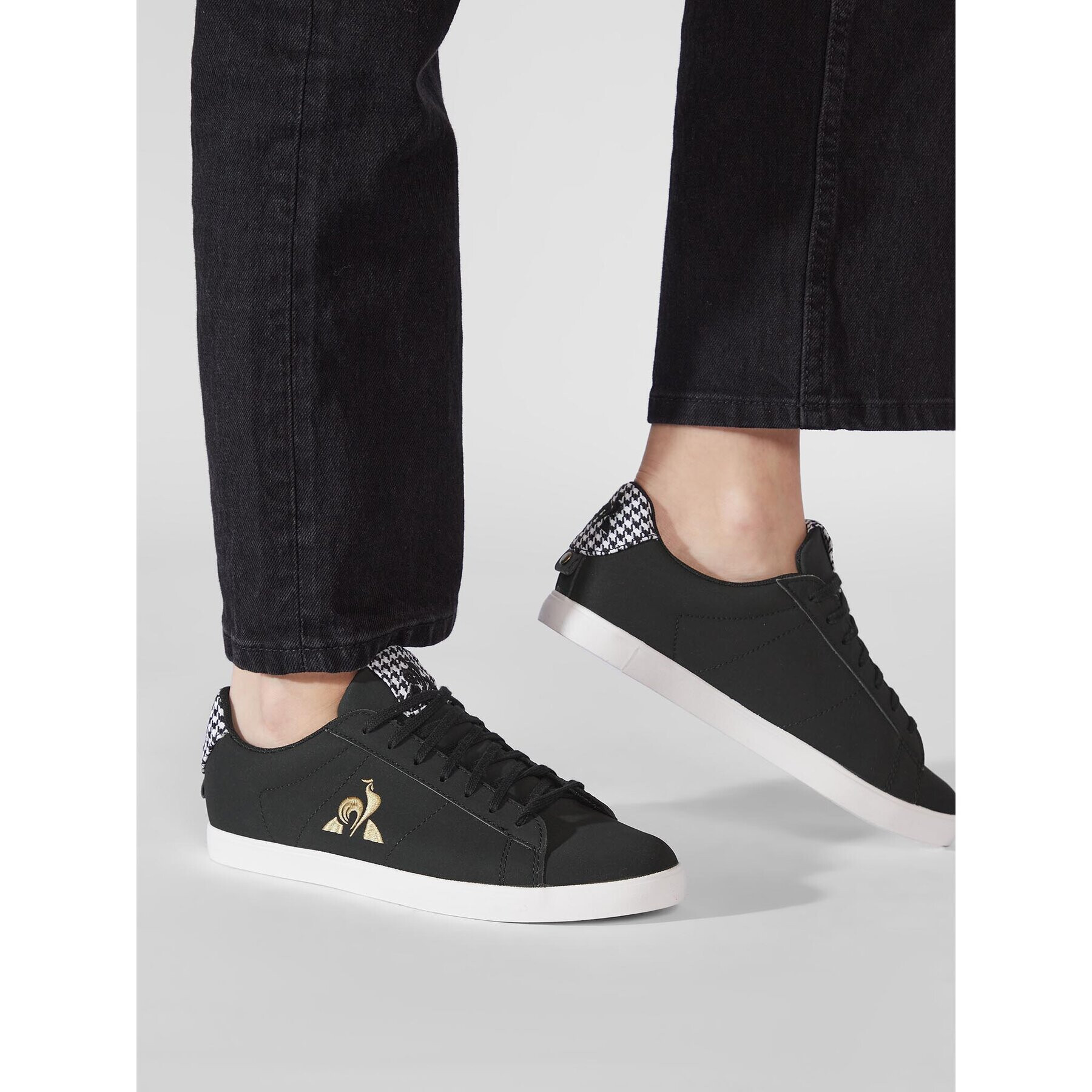 Le Coq Sportif Superge Elsa Pied De Poule 2220209 Črna - Pepit.si