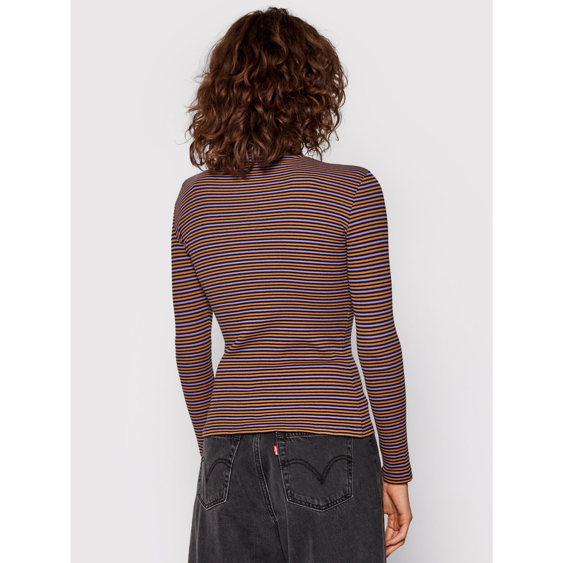 Lee Bluza Ribbed Ls Striped L40HRC01 Pisana Slim Fit - Pepit.si