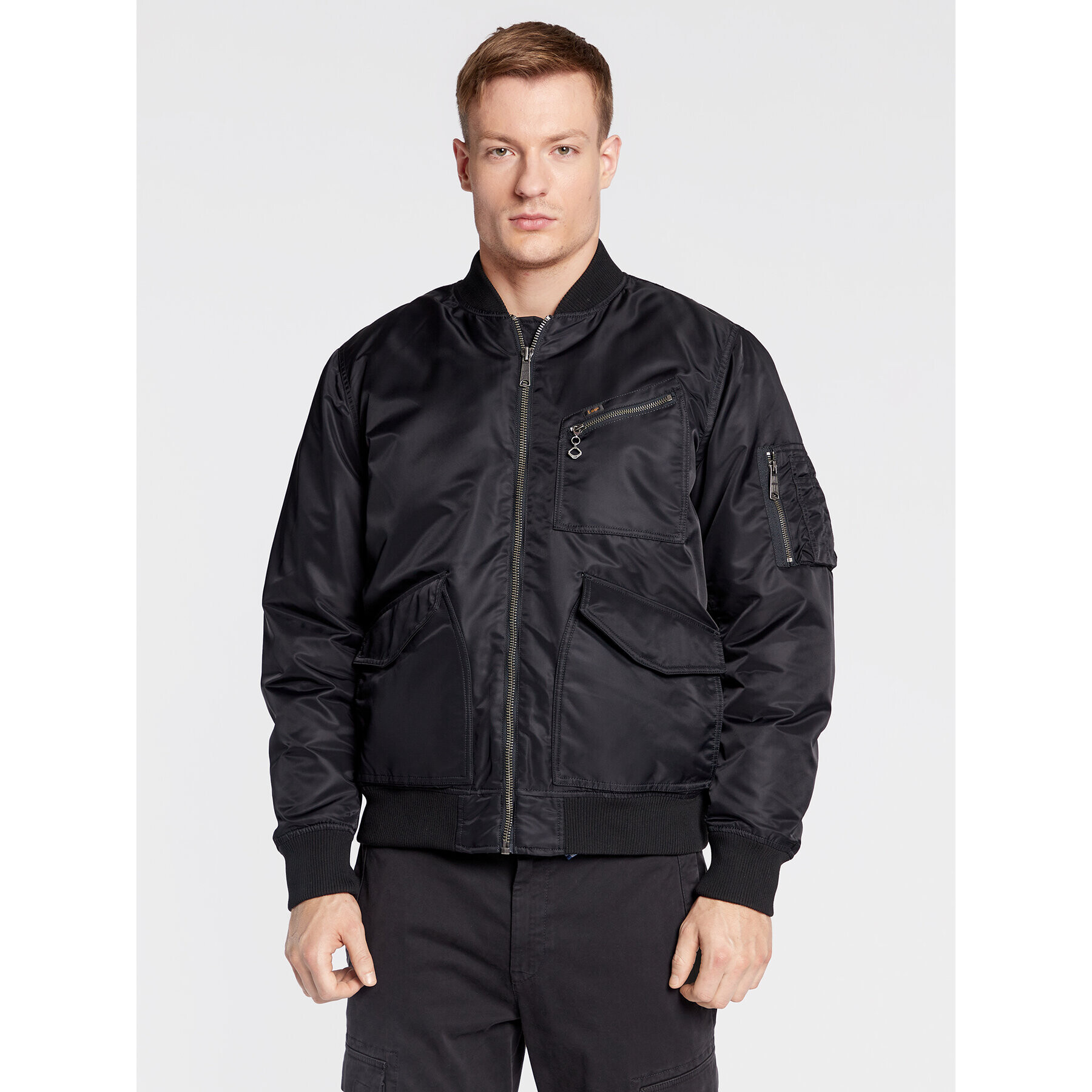 Lee Bomber jakna Bomber L87GOS01 112321553 Črna Regular Fit - Pepit.si