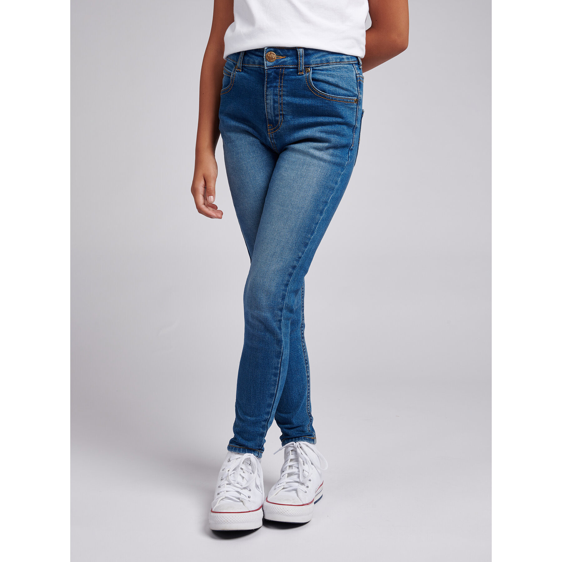 Lee Jeans hlače Scarlett High Waist LEG5005 Modra - Pepit.si