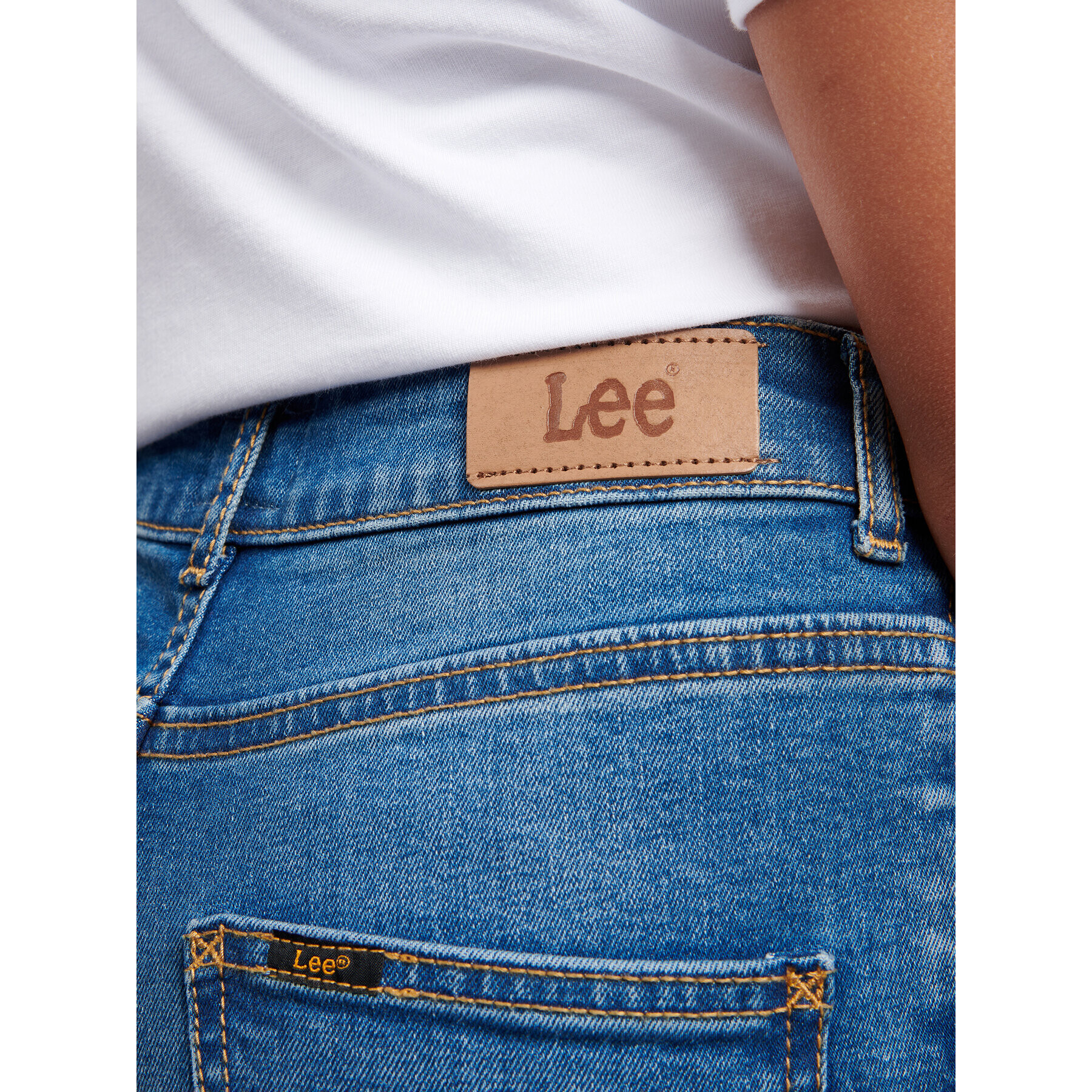 Lee Jeans hlače Scarlett High Waist LEG5005 Modra - Pepit.si