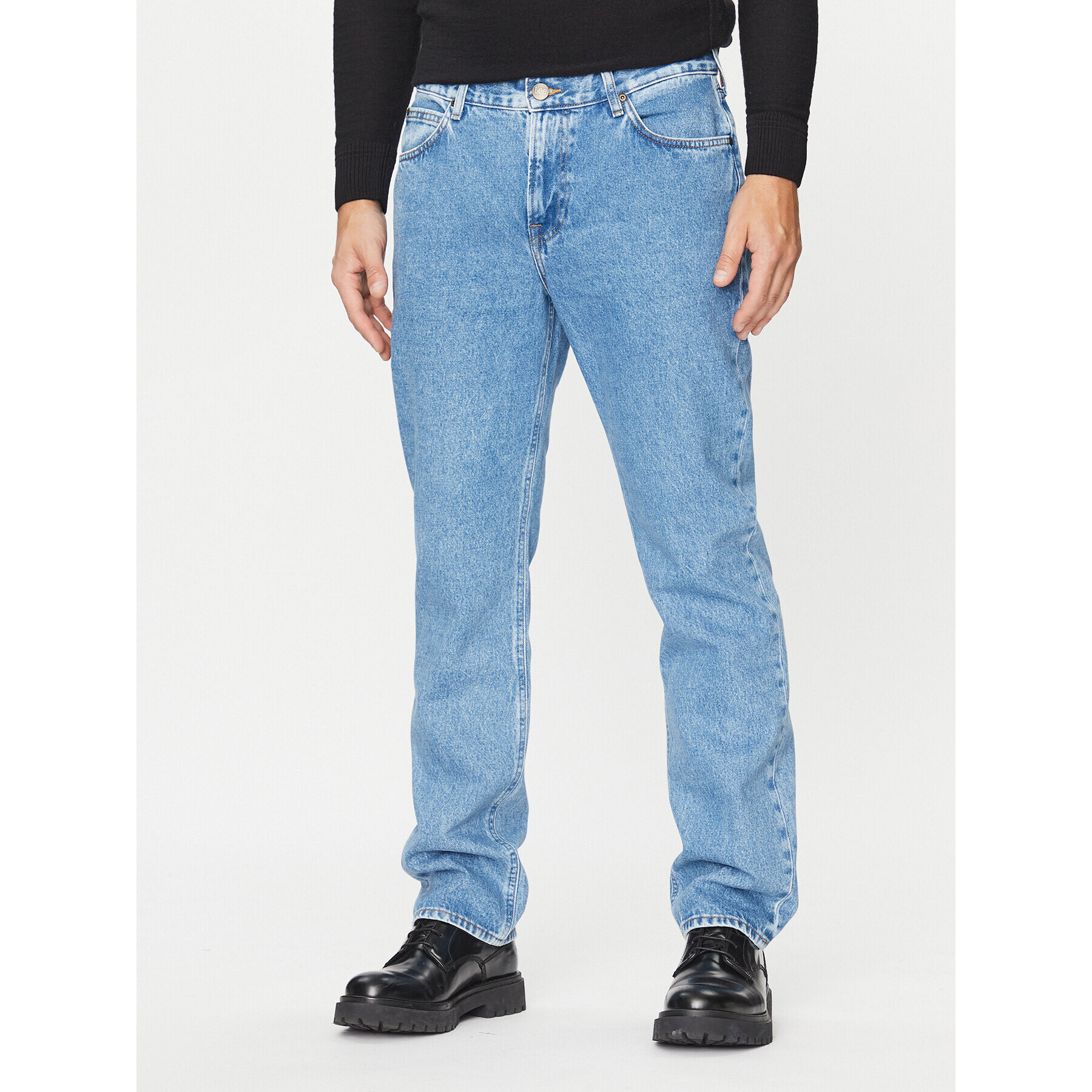 Lee Jeans hlače 112342281 Modra Relaxed Fit - Pepit.si