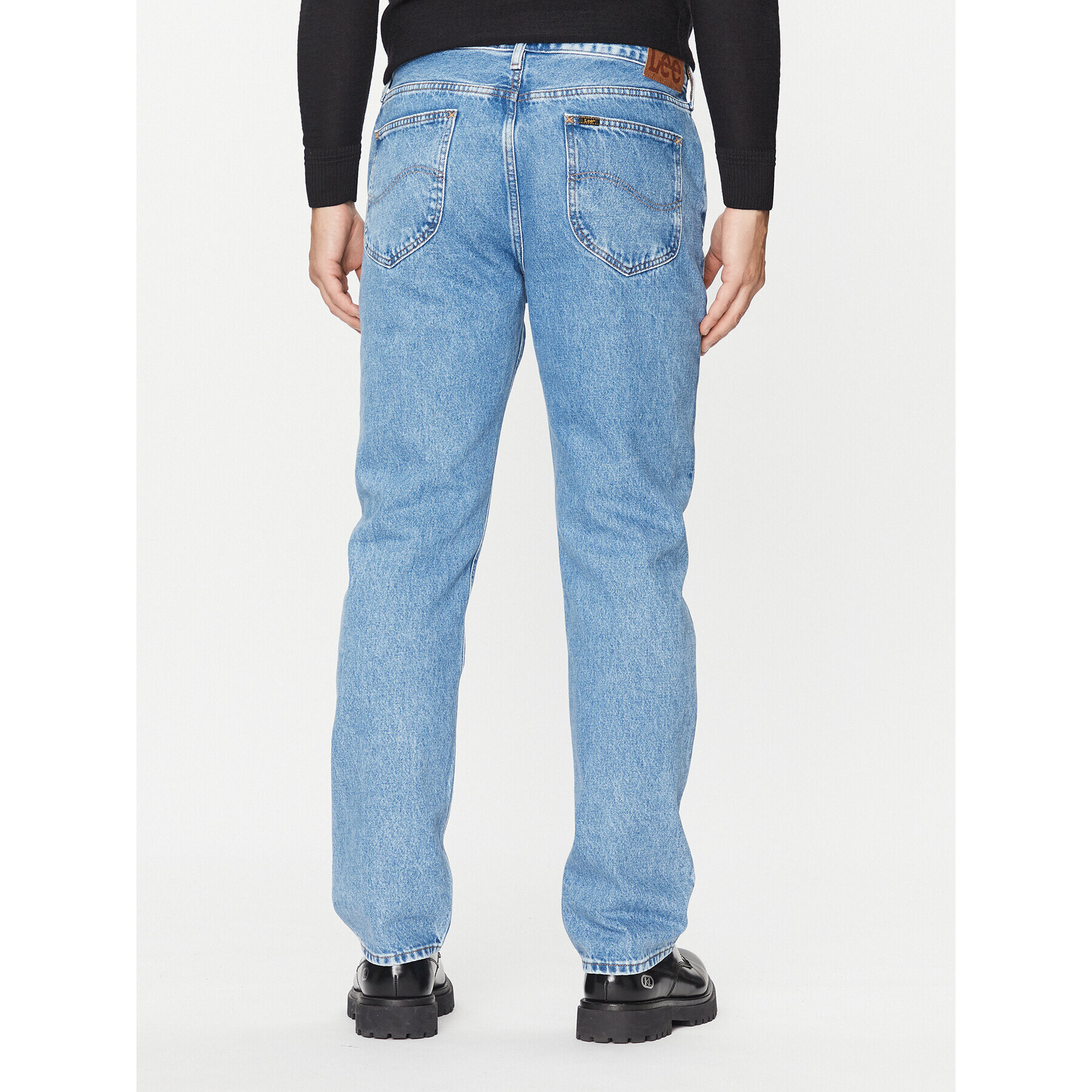 Lee Jeans hlače 112342281 Modra Relaxed Fit - Pepit.si