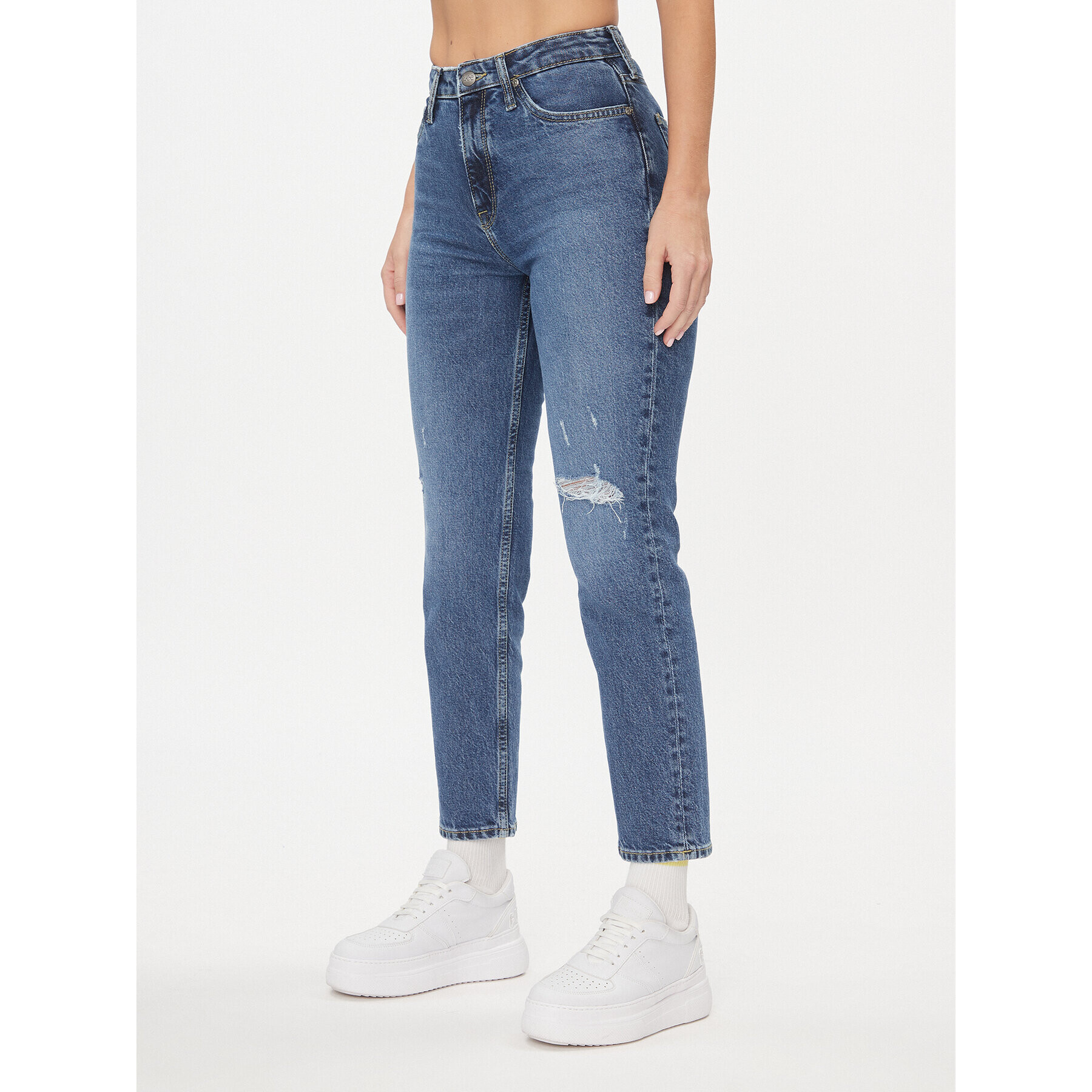 Lee Jeans hlače Carol 112341381 Modra Regular Fit - Pepit.si