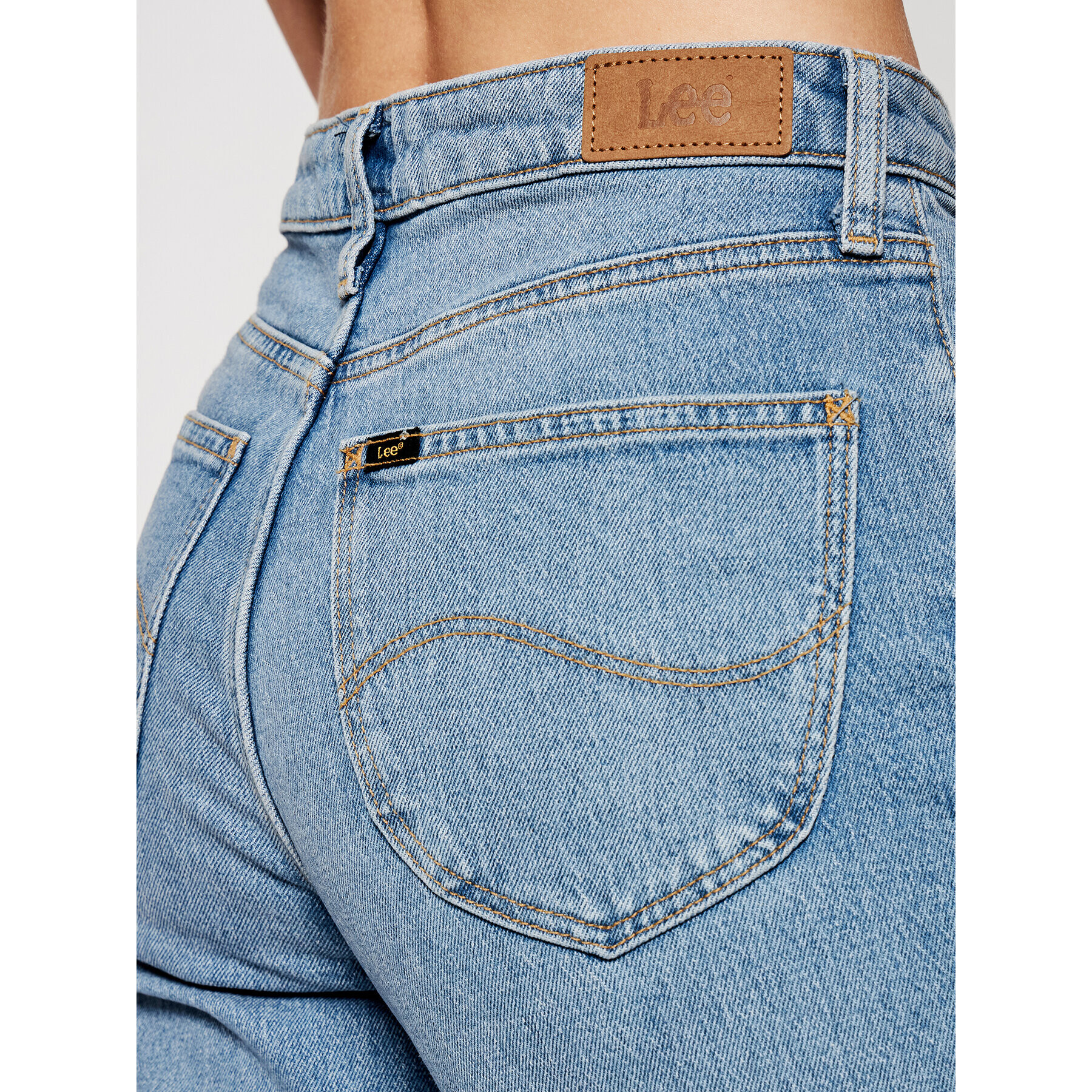 Lee Jeans hlače Carol L30UMWKP Mornarsko modra Regular Fit - Pepit.si