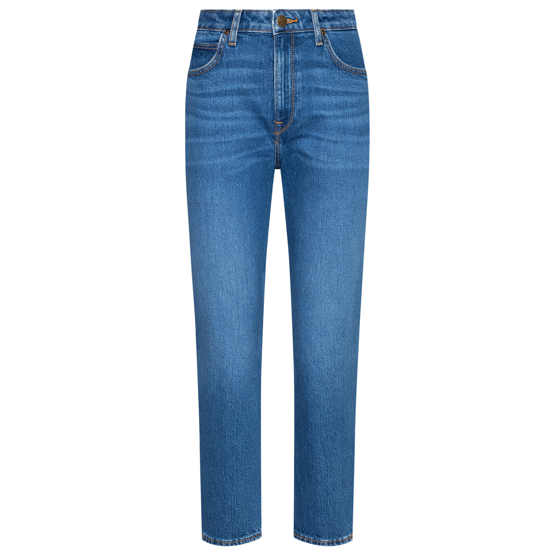 Lee Jeans hlače Carol L30UMWQW Mornarsko modra Regular Fit - Pepit.si