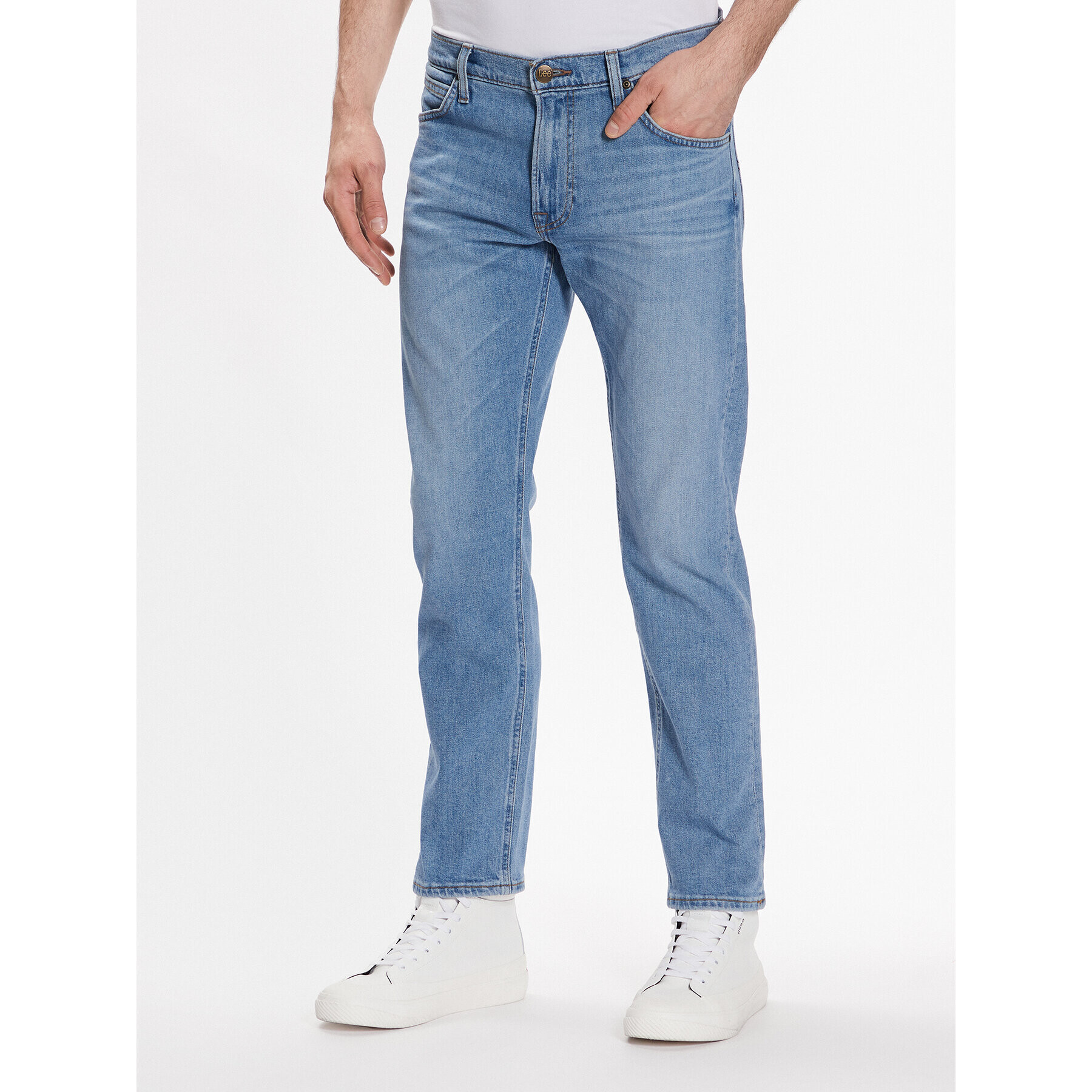 Lee Jeans hlače Daren L707ICC24 Modra Regular Fit - Pepit.si