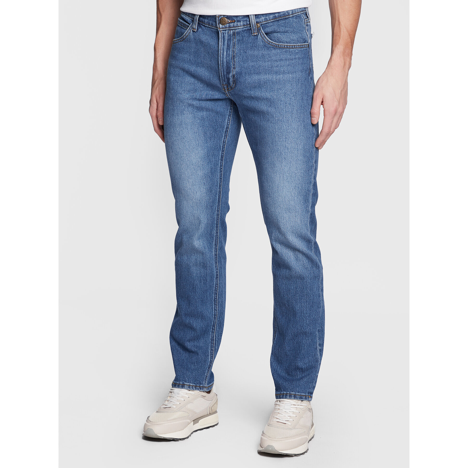 Lee Jeans hlače Daren L707MWFW Modra Regular Fit - Pepit.si