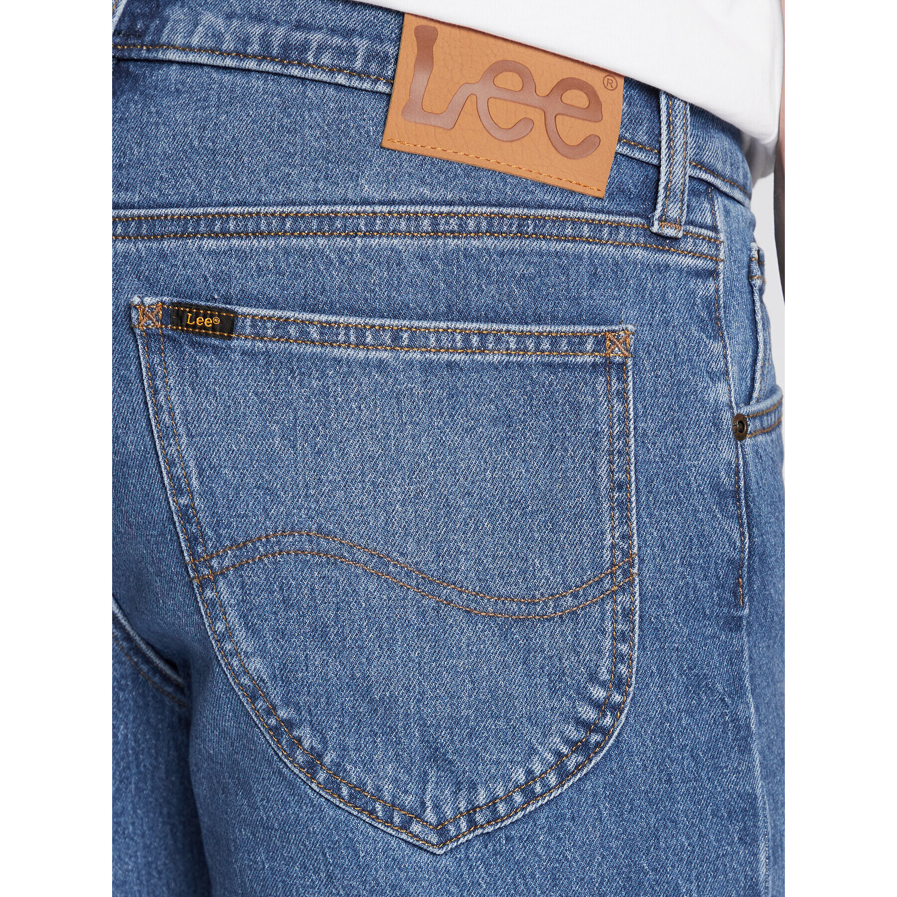 Lee Jeans hlače Daren L707MWFW Modra Regular Fit - Pepit.si