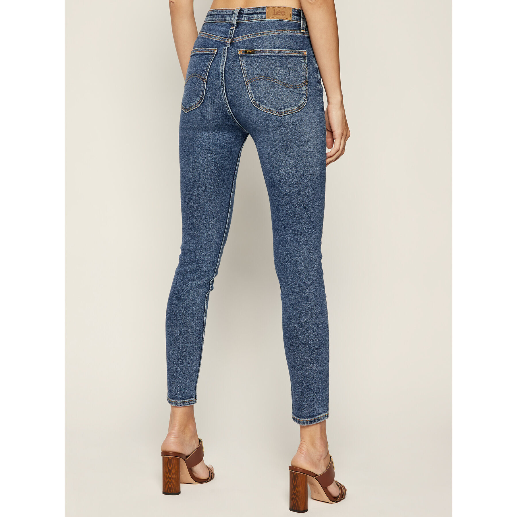 Lee Jeans hlače Ivy L32EDTQQ Modra Super Skinny Fit - Pepit.si