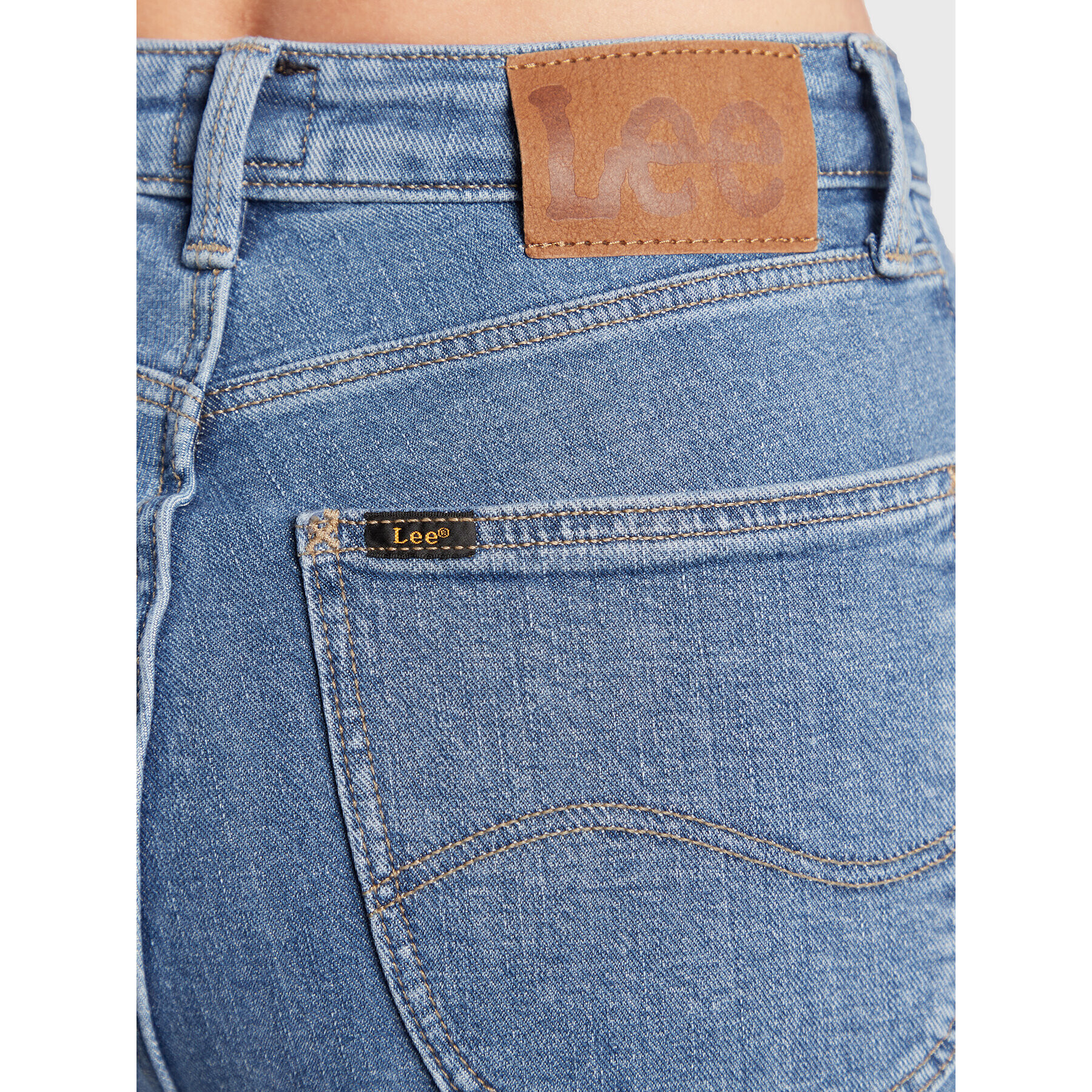 Lee Jeans hlače Ivy L32EFAMR Modra Super Skinny Fit - Pepit.si