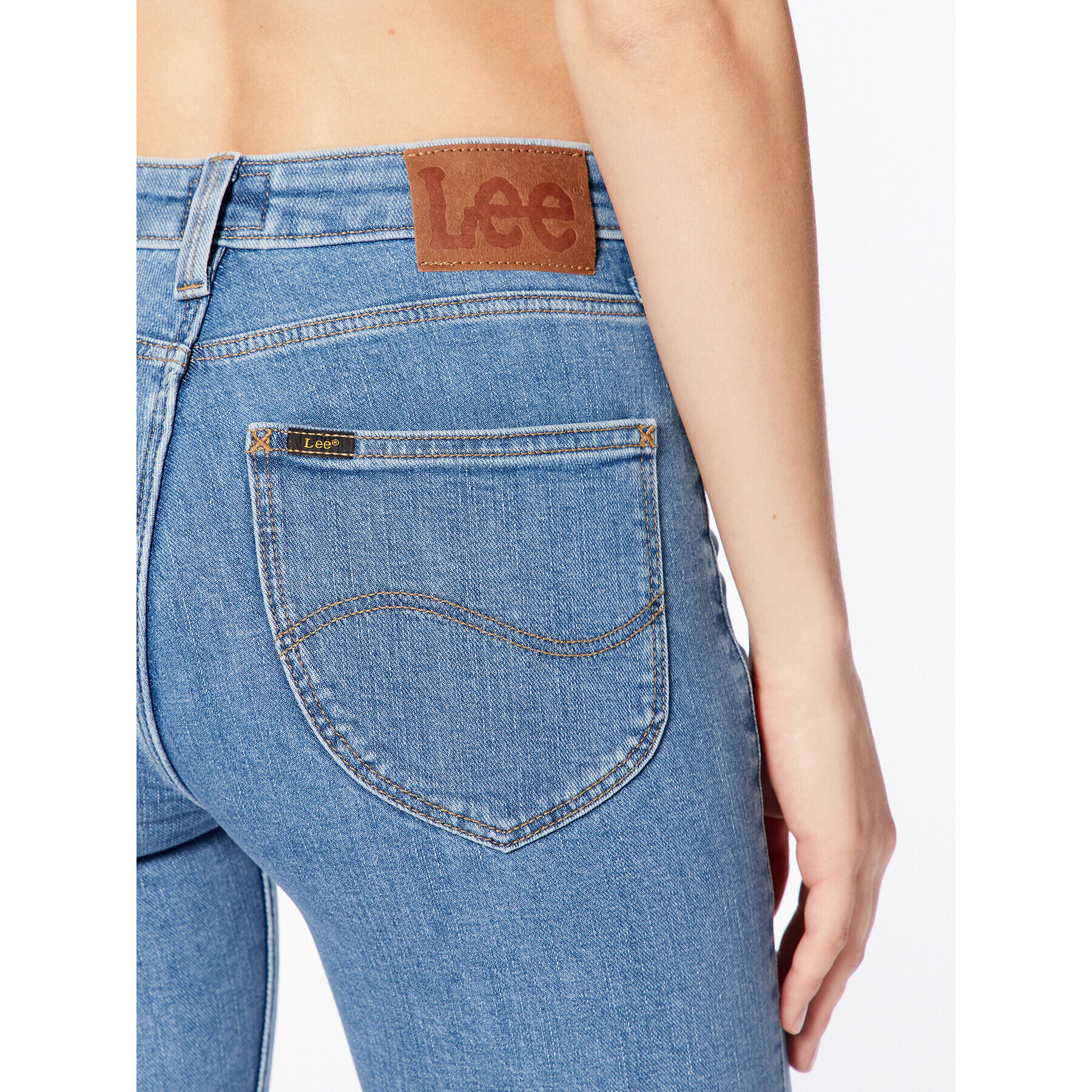 Lee Jeans hlače Scarlett L626FAB38 Modra Skinny Fit - Pepit.si