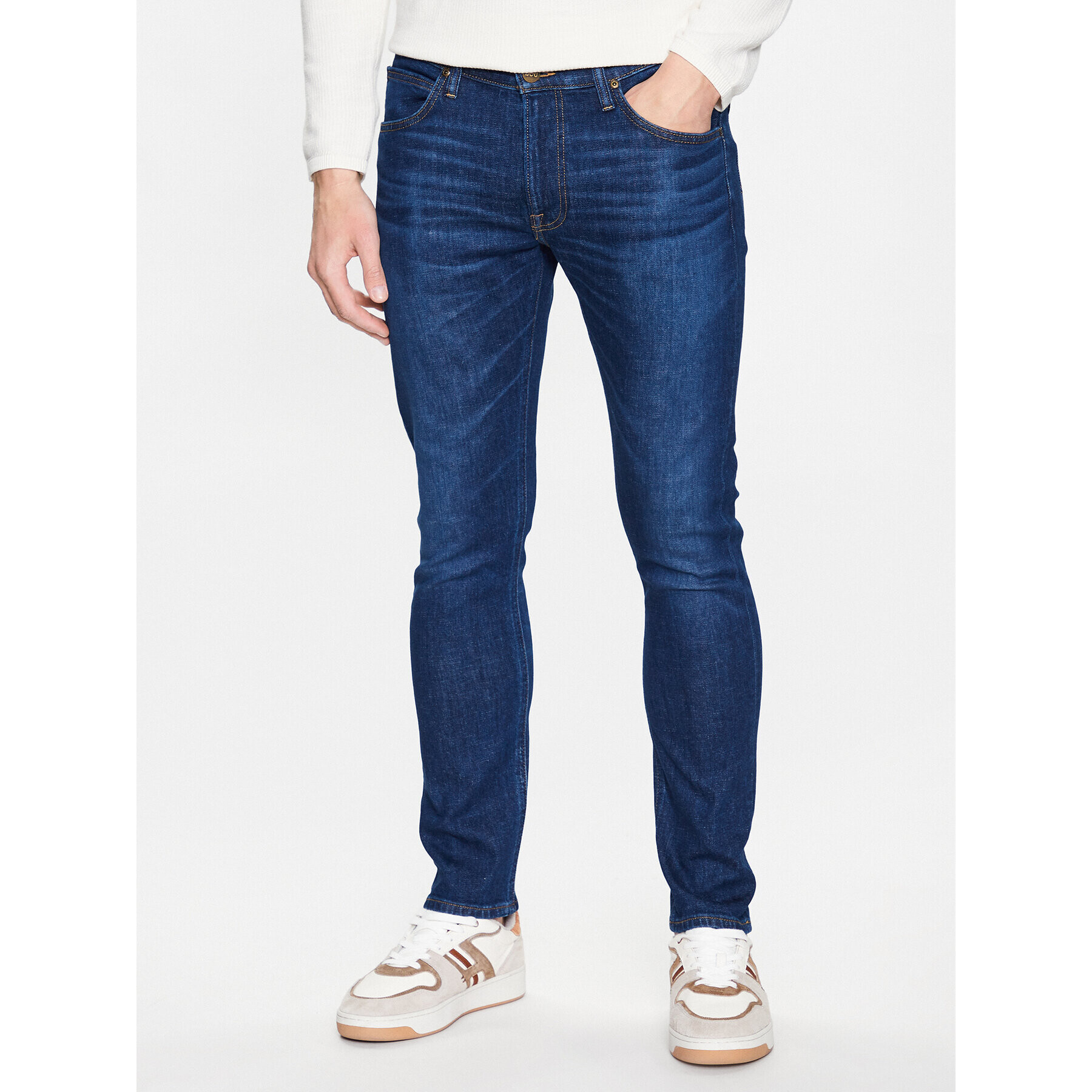 Lee Jeans hlače Luke L719IAC22 Mornarsko modra Slim Fit - Pepit.si