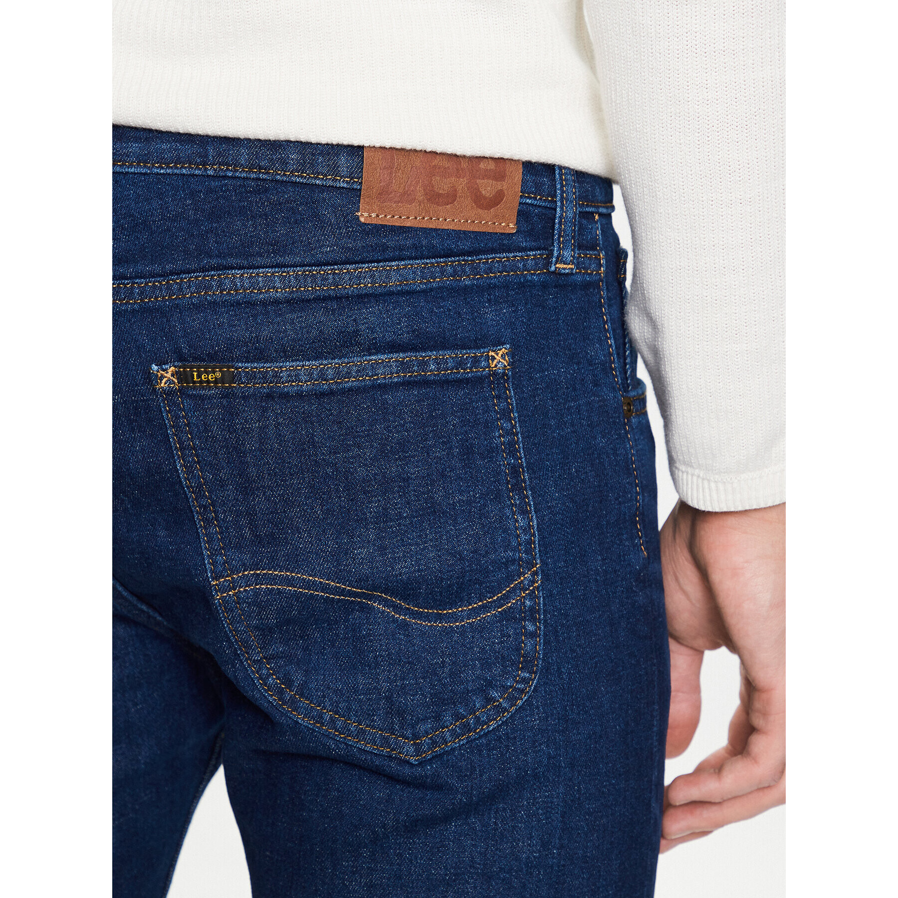 Lee Jeans hlače Luke L719IAC22 Mornarsko modra Slim Fit - Pepit.si