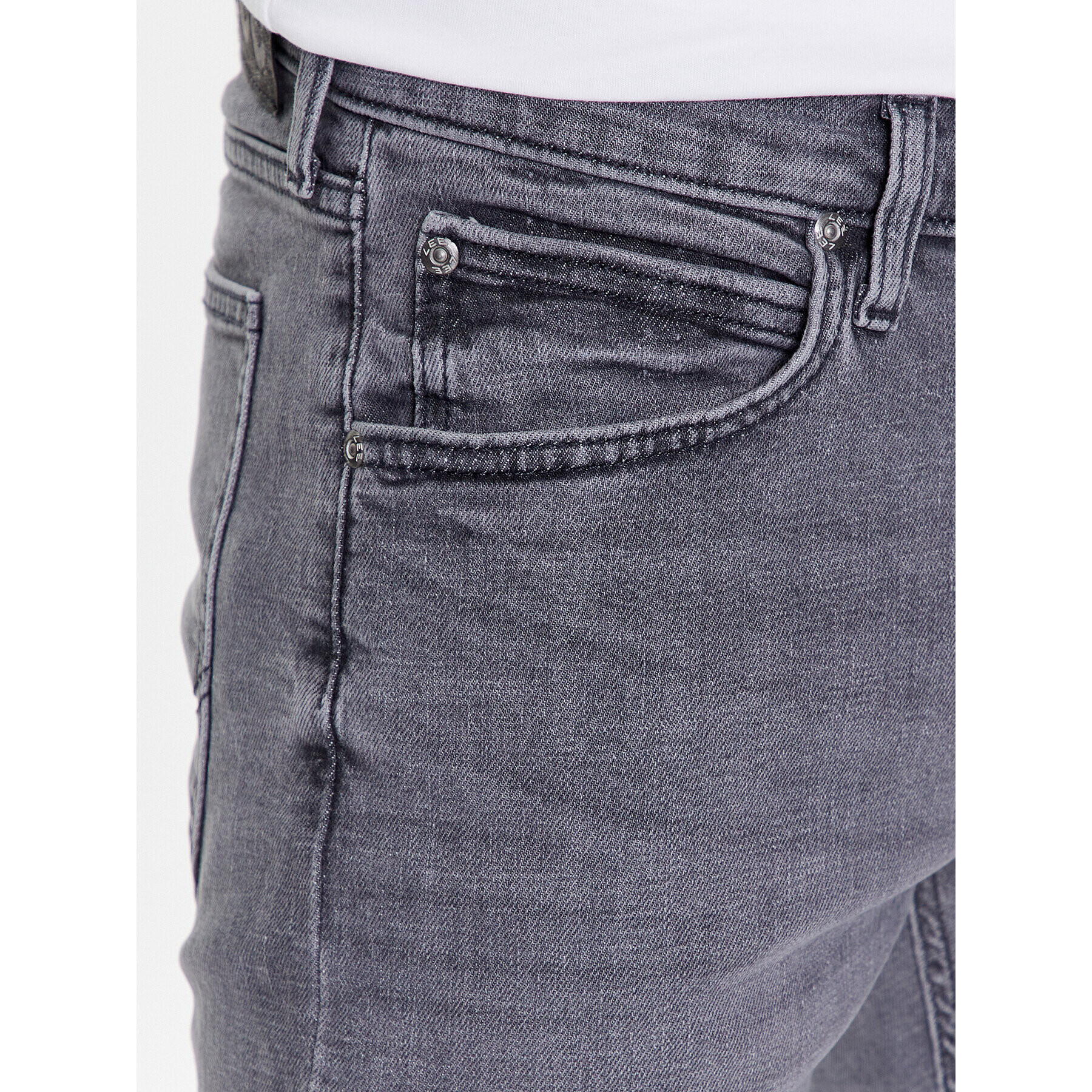 Lee Jeans hlače L719IBB82 Siva Regular Fit - Pepit.si