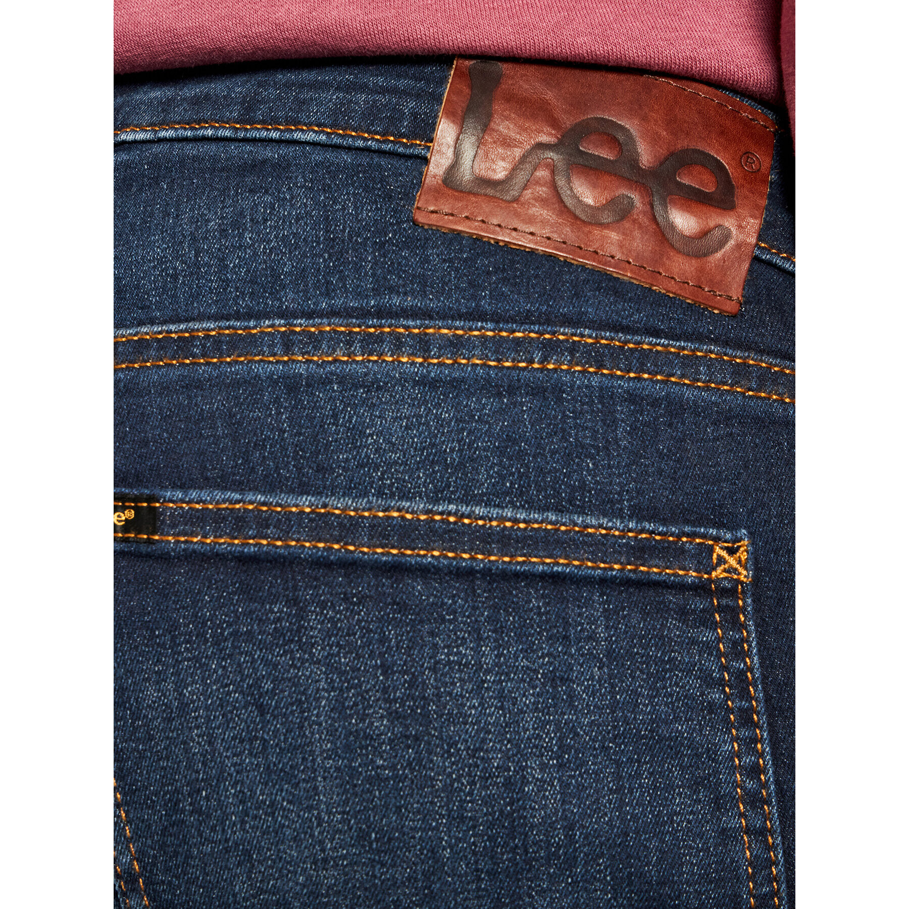 Lee Jeans hlače Luke L719GCBY Mornarsko modra Slim Fit - Pepit.si