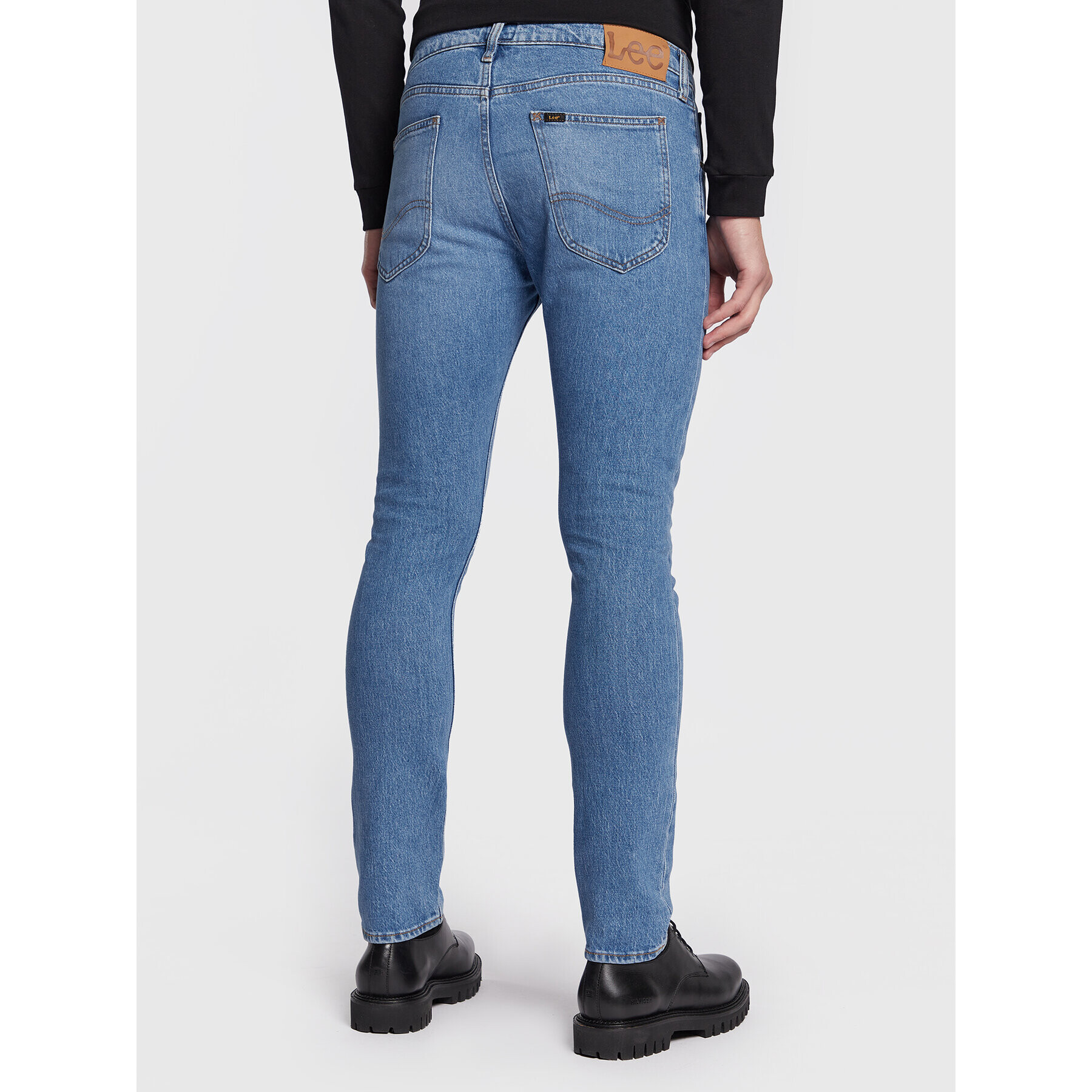 Lee Jeans hlače Luke L719MWLU 112322404 Modra Slim Fit - Pepit.si