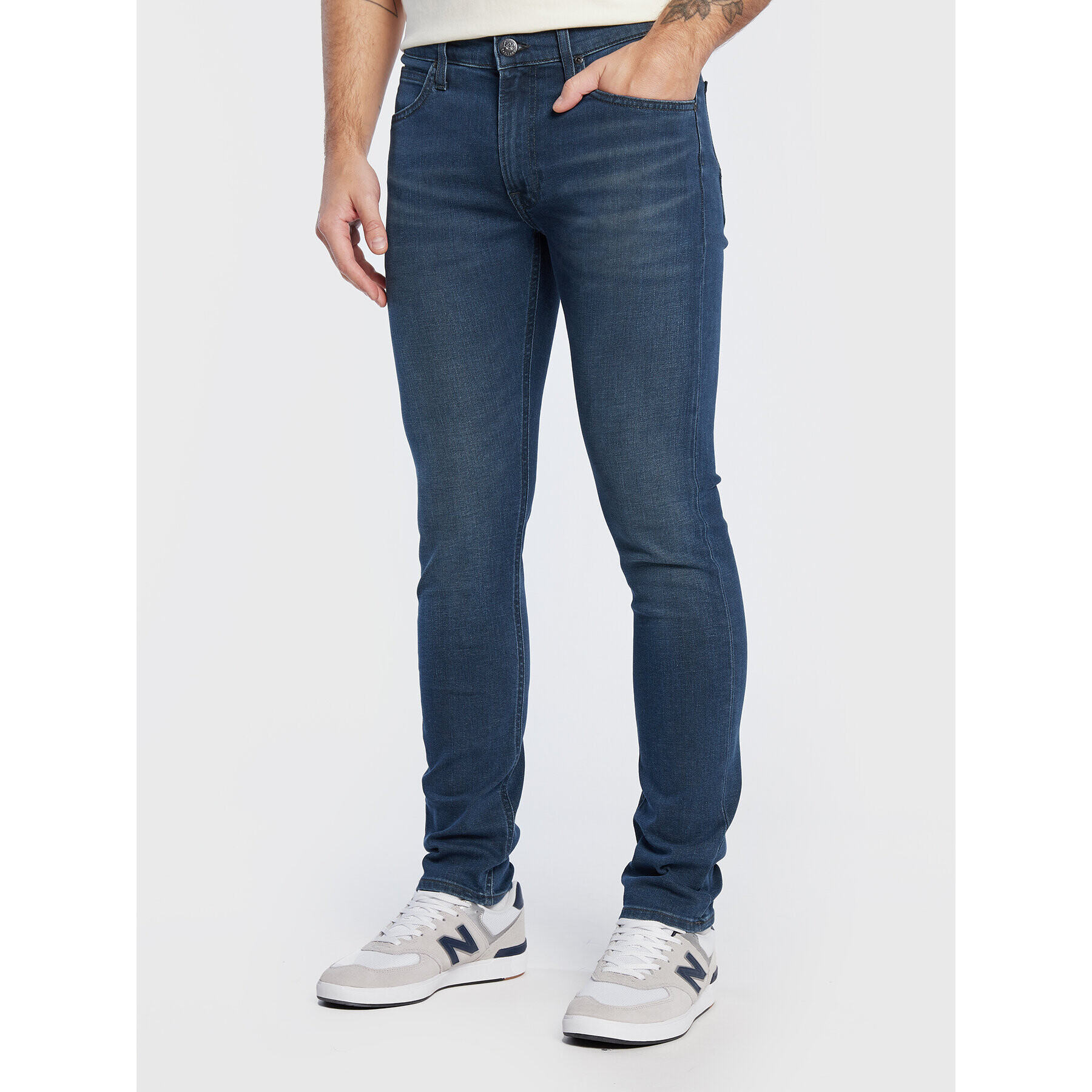 Lee Jeans hlače Luke L719PTFN 112321995 Modra Slim Fit - Pepit.si