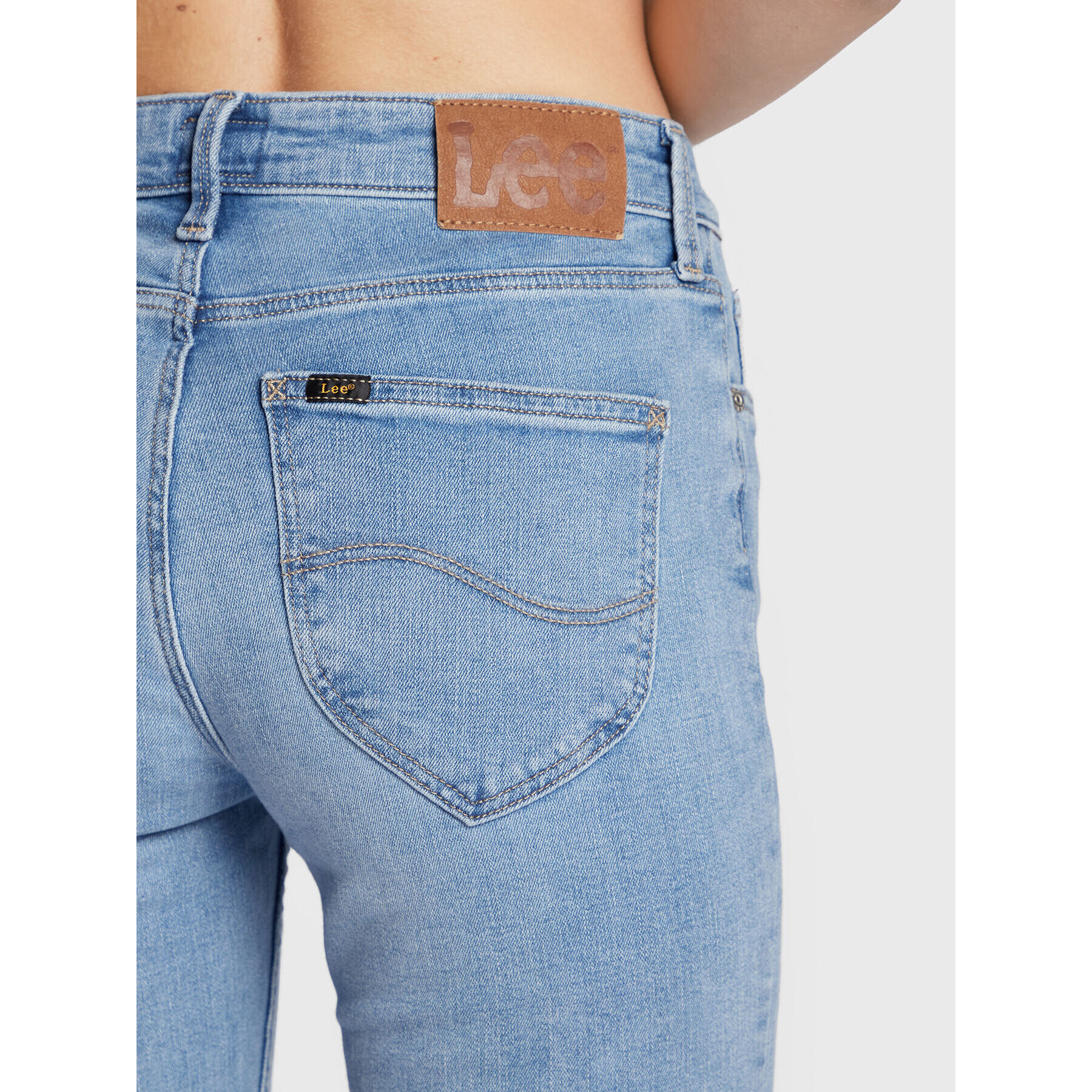 Lee Jeans hlače Marion L301ERPA Modra Straight Fit - Pepit.si